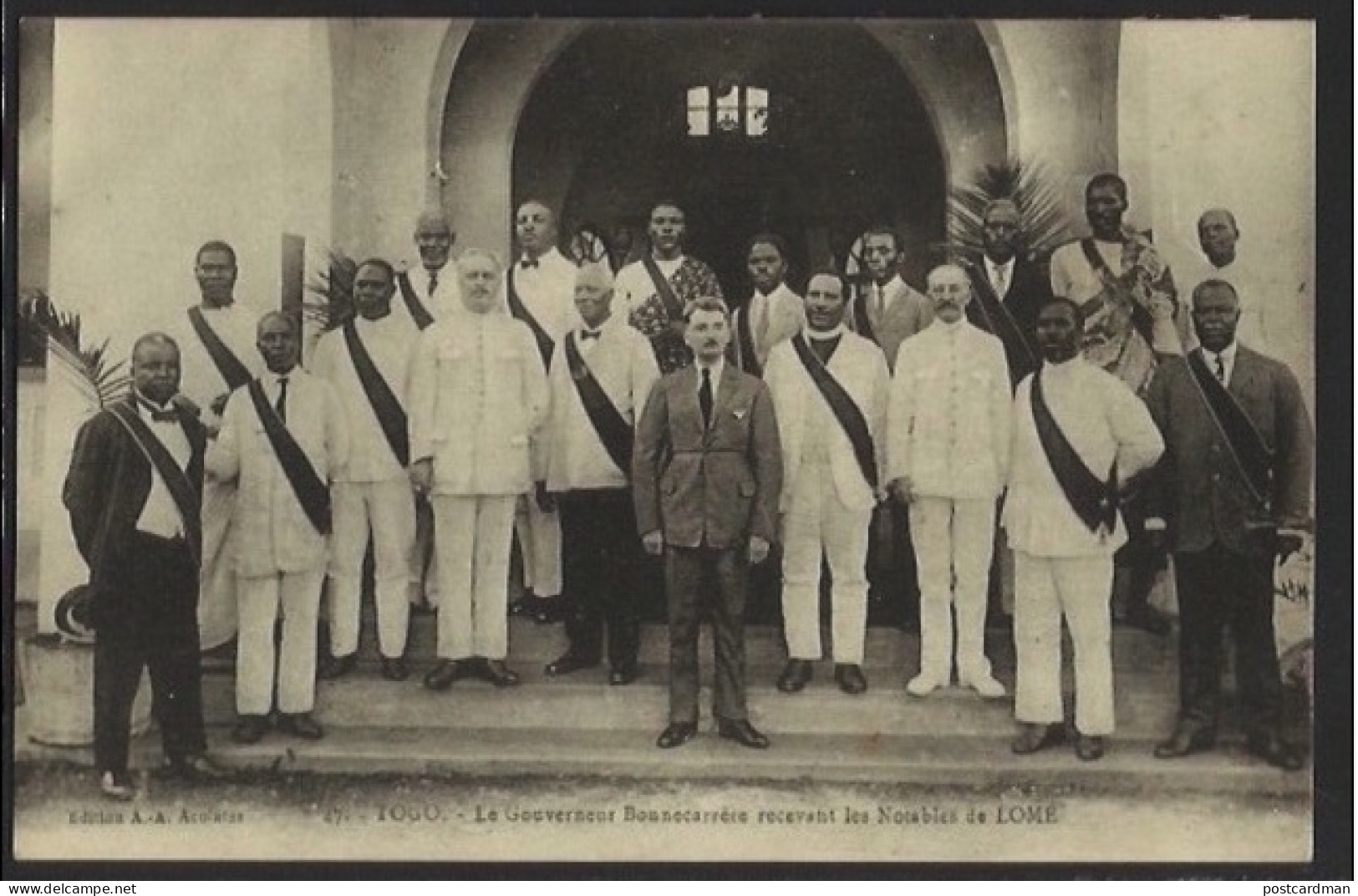 TOGO - Gouverneur Bonnecarrere Recevant Les Notables De Lomé - Togo