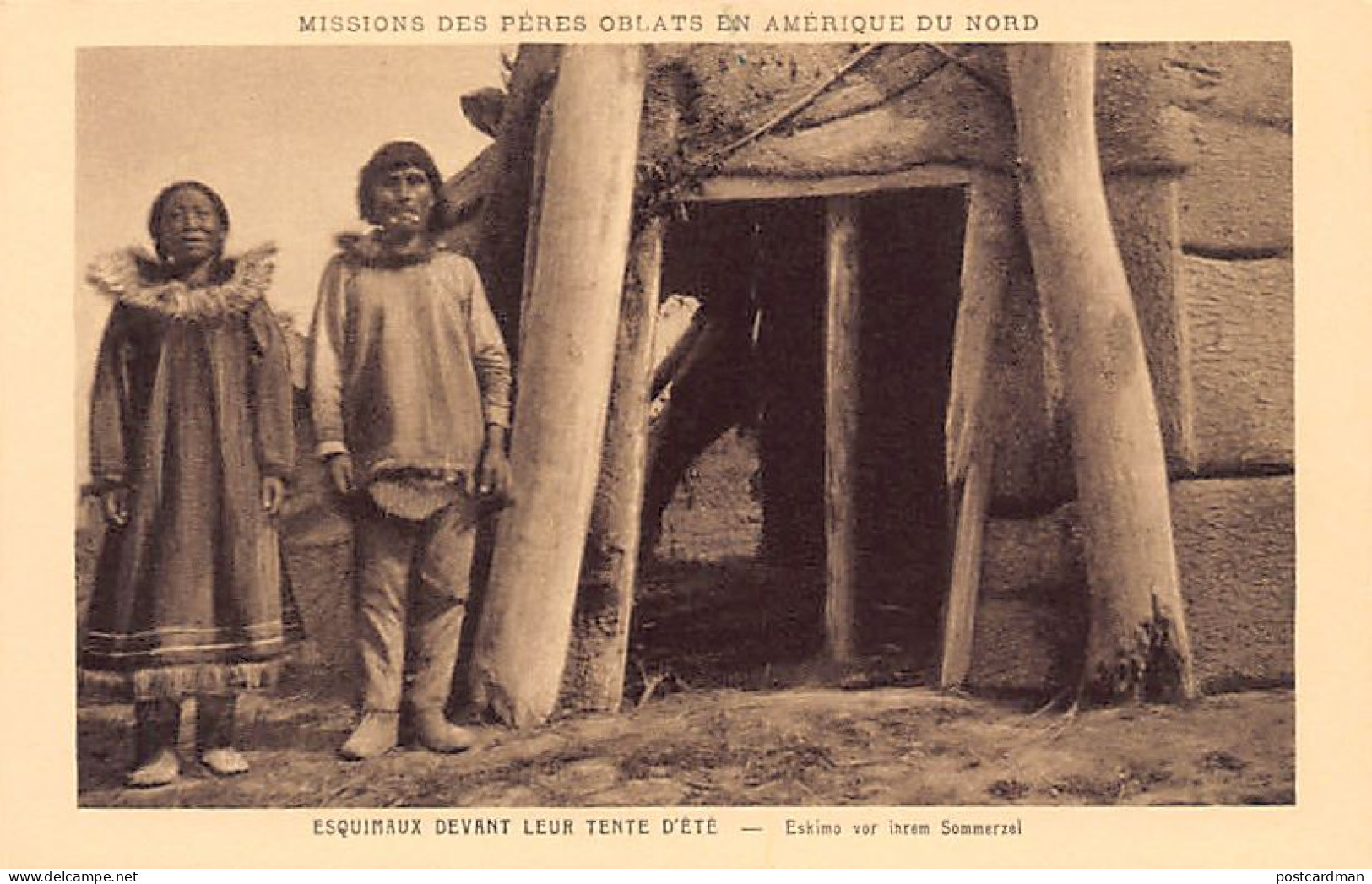 Canada - Chesterfield Inlet, Nunavut - Eskimos In Front Of Their Summer Tent- Publ. Missions Of The Oblate Fathers In No - Nunavut