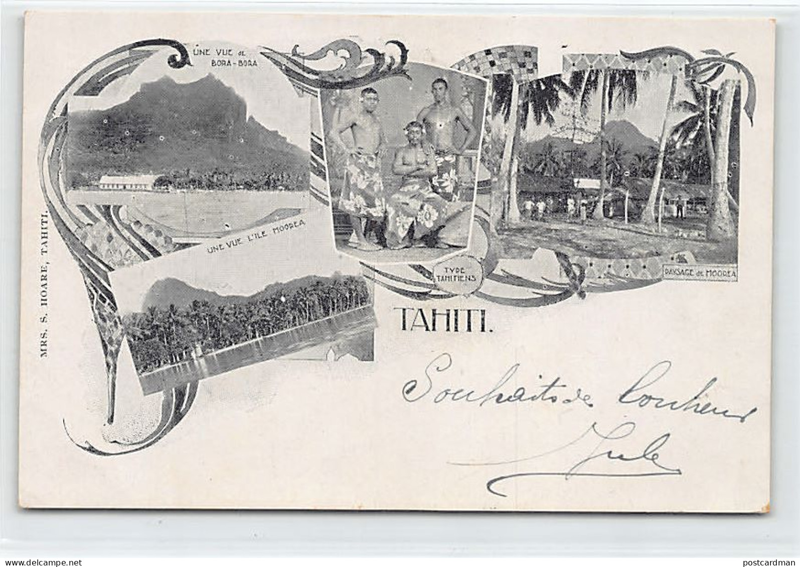 Polynésie - Types Tahitiens - Une Vue De Bora Bora - Paysage De Moorea - Une Vue De L'Ile Moorea - CARTE PRÉCURSEUR - Ed - Polynésie Française