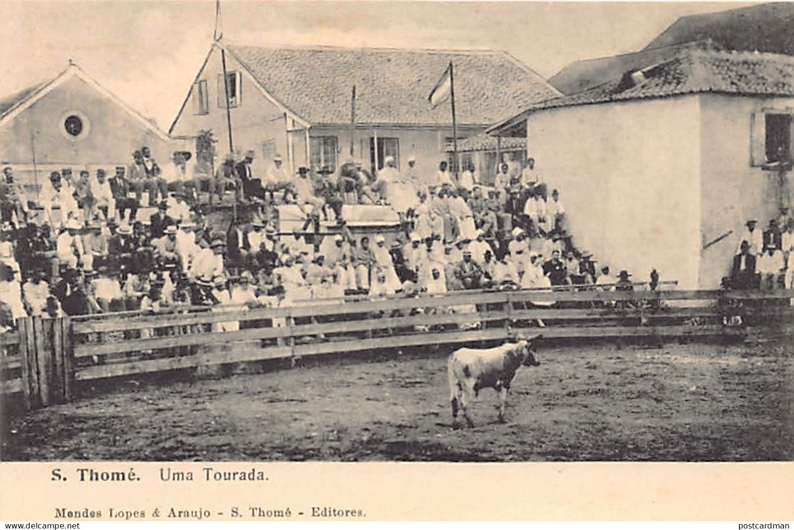 SAO TOME - Uma Tourada - Bullfight - Publ. Mendes. - Sao Tomé E Principe