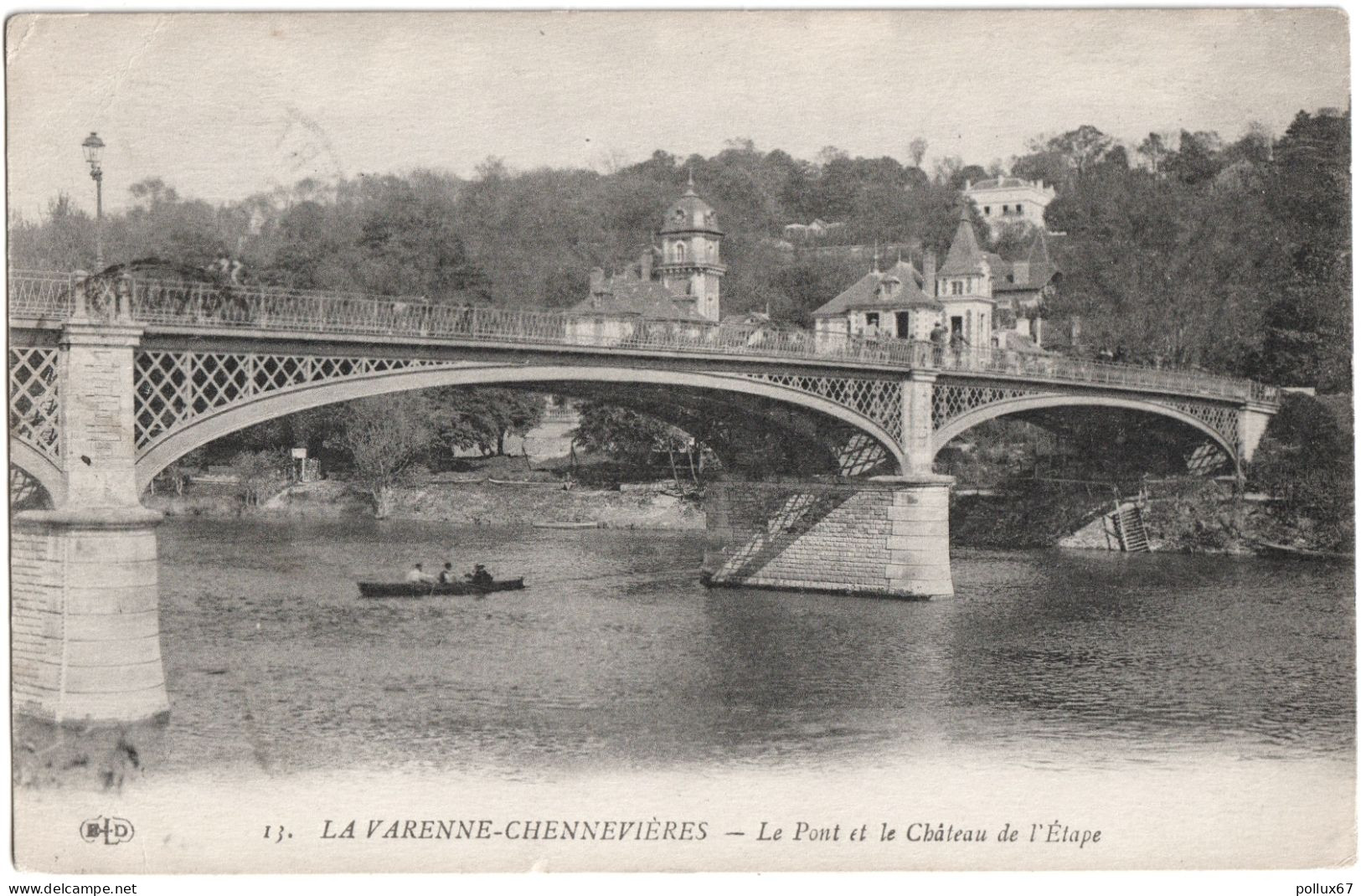 CPA DE LA VARENNE-CHENNEVIÈRES  (VAL DE MARNE)  LE PONT ET LE CHÂTEAU DE L'ÉTAPE - Chennevieres Sur Marne