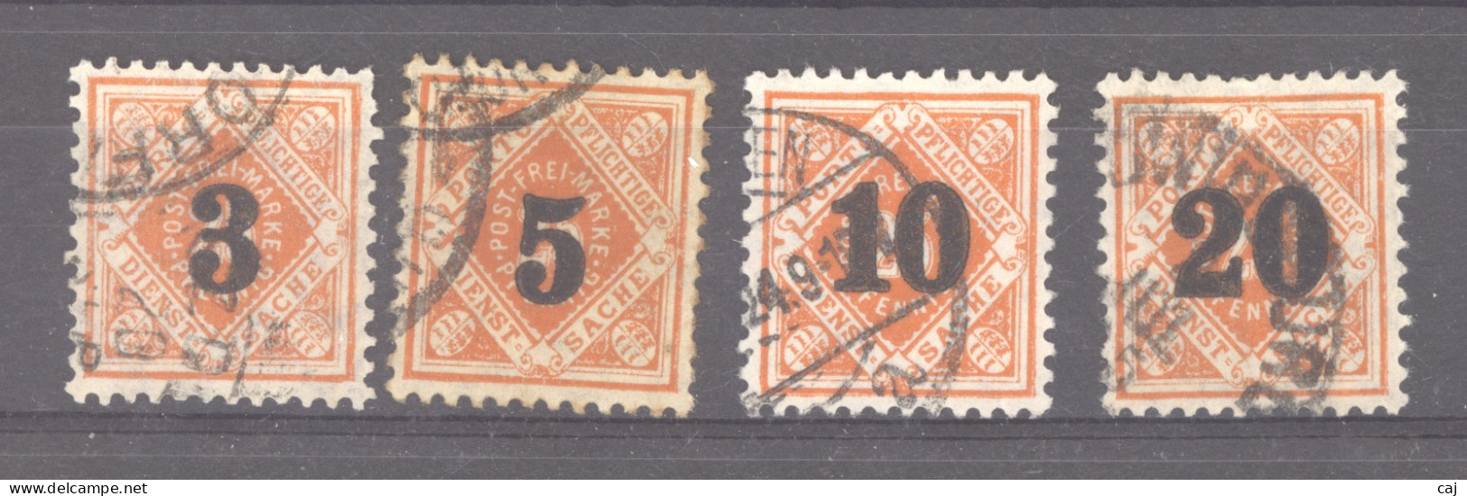 Wurtemberg  -  Service  :  Mi  184-88  (o) - Used