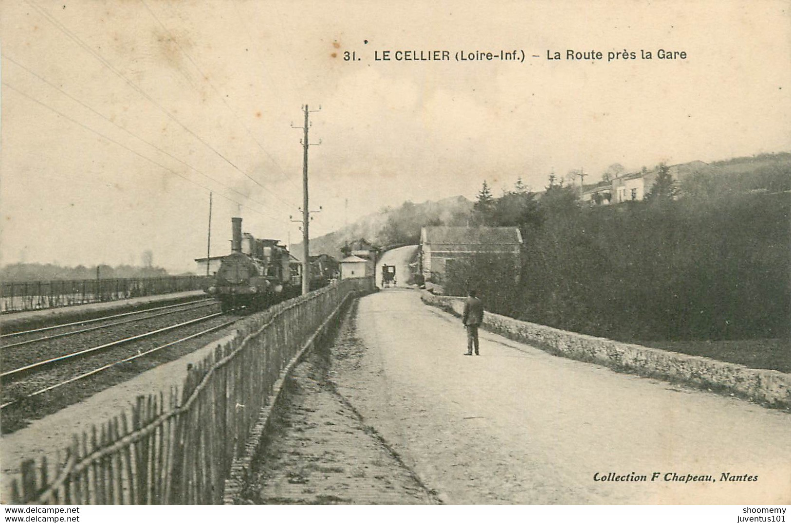 CPA Le Cellier-La Route Près La Gare-Timbre     L1522 - Le Cellier