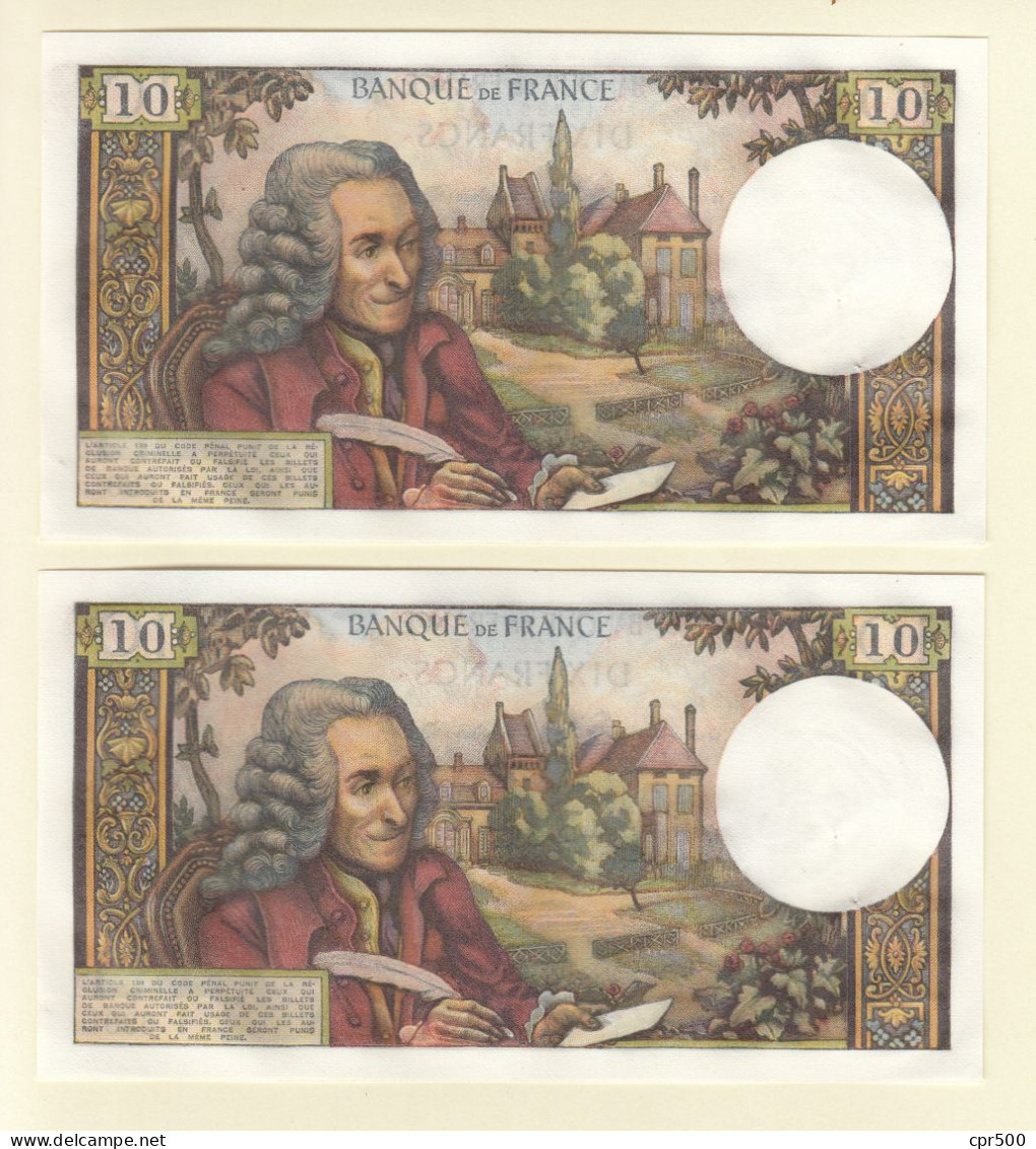 12x 10 Francs VOLTAIRE FRANCE Type 1963 F.62.47 P.630 SUP série x12