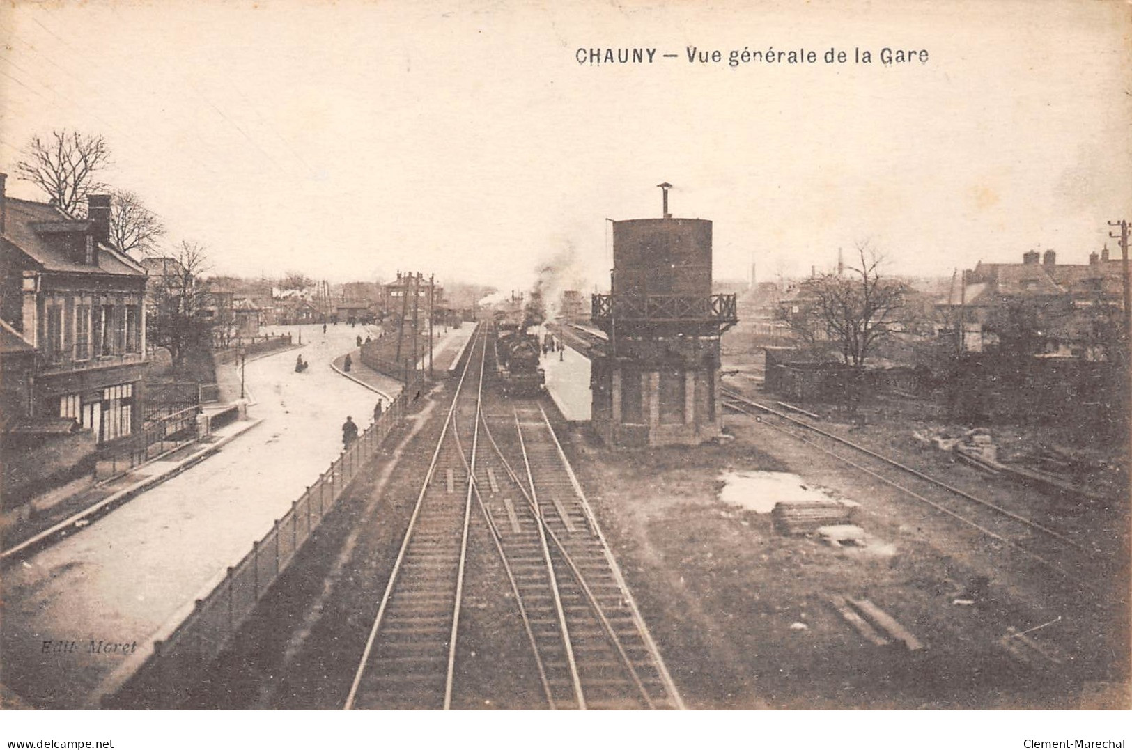 CHAUNY - Vue Générale De La Gare - Très Bon état - Chauny