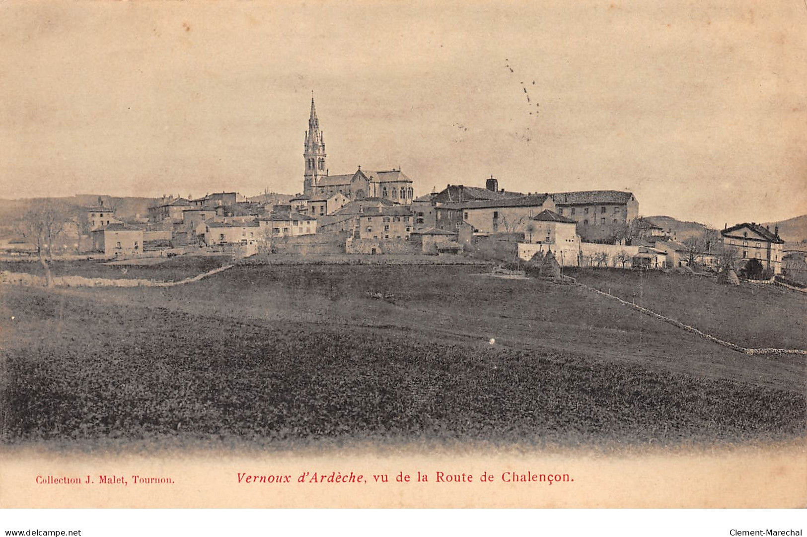 VERNOUX D'ARDECHE Vu De La Route De Chalençon - Très Bon état - Vernoux