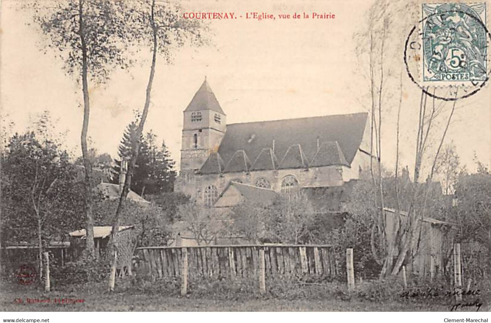 COURTENAY - L'Eglise, Vue De La Prairie - Très Bon état - Courtenay