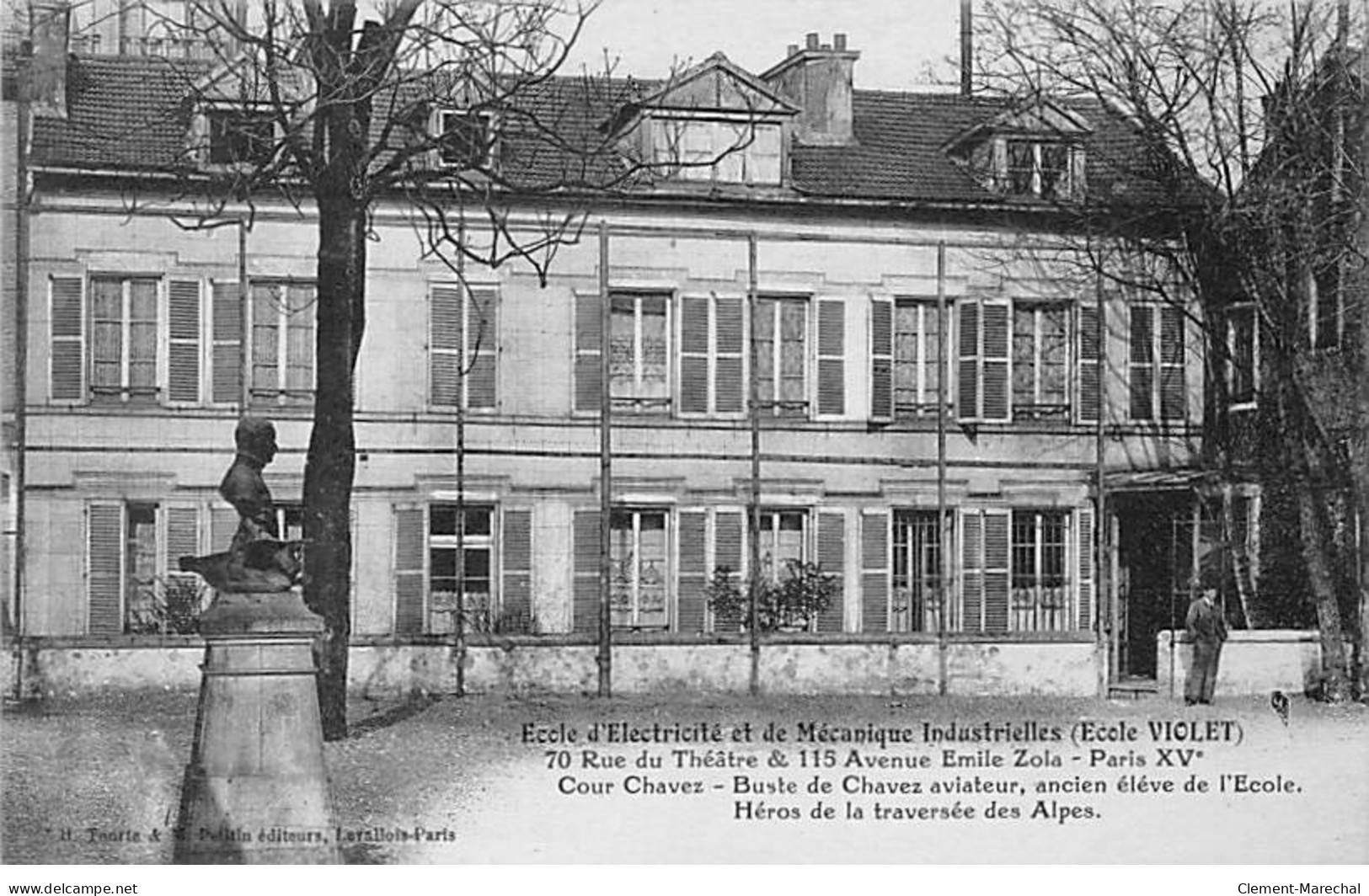 PARIS - Ecole D'Electricité Et De Mécanique Industrielles - Ecole Violet - Cour Chavez - Très Bon état - Arrondissement: 15