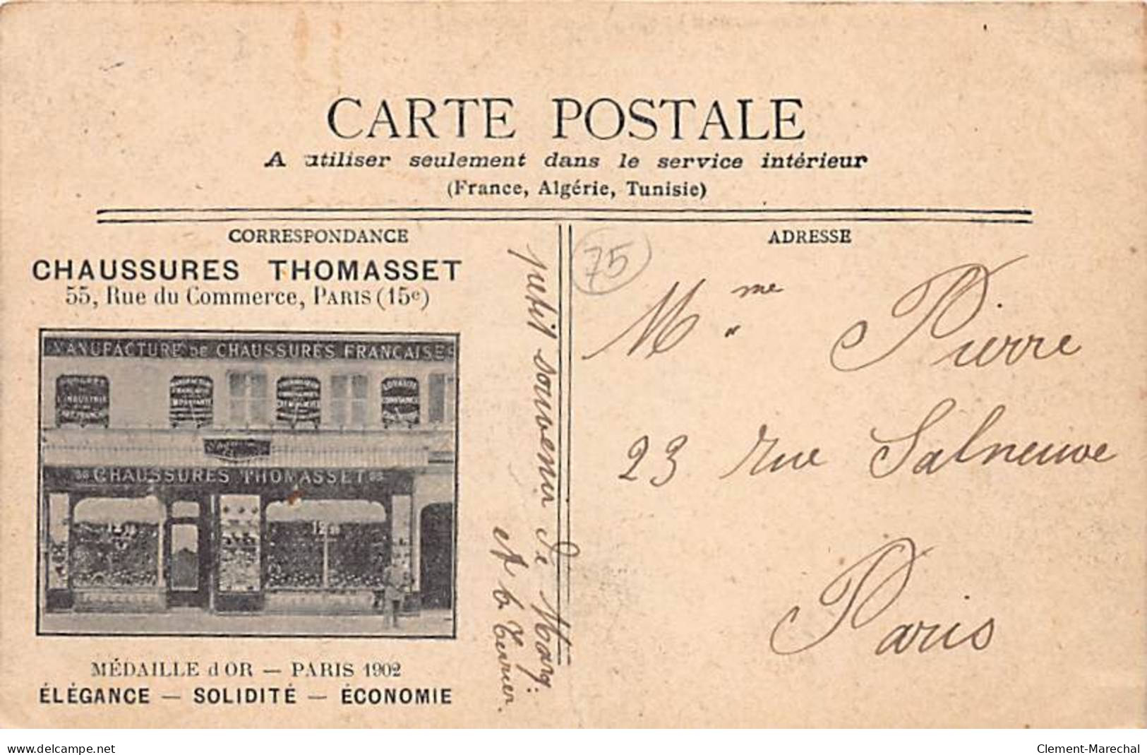 PARIS - Chaussures Thomasset - Rue Du Commerce - Le Château D'Ussé - état - District 15