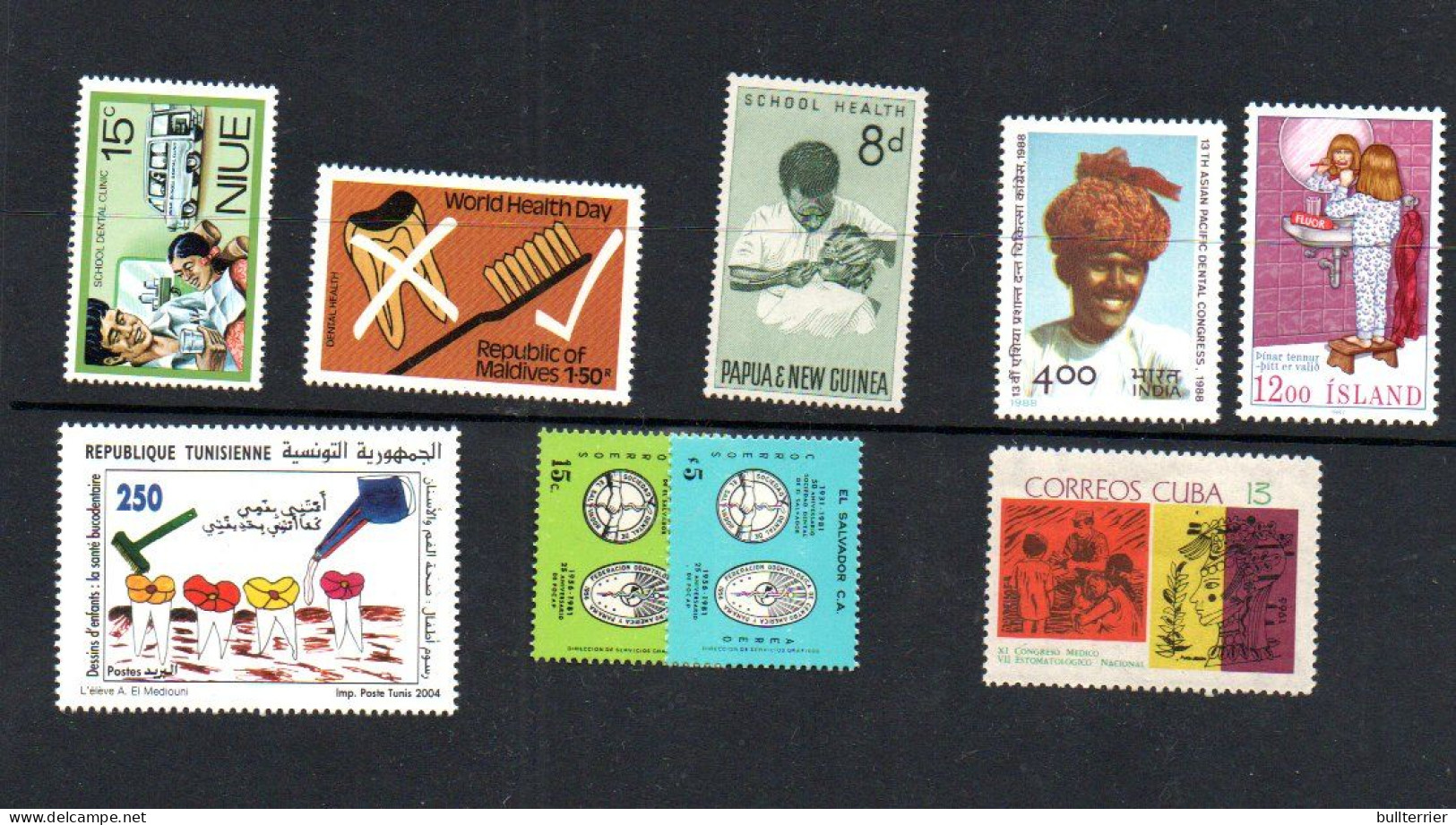 DENTISTRY - MNH SELECTION OF 50 STAMPS FROM VARIOUS COUNTRIES - Geneeskunde