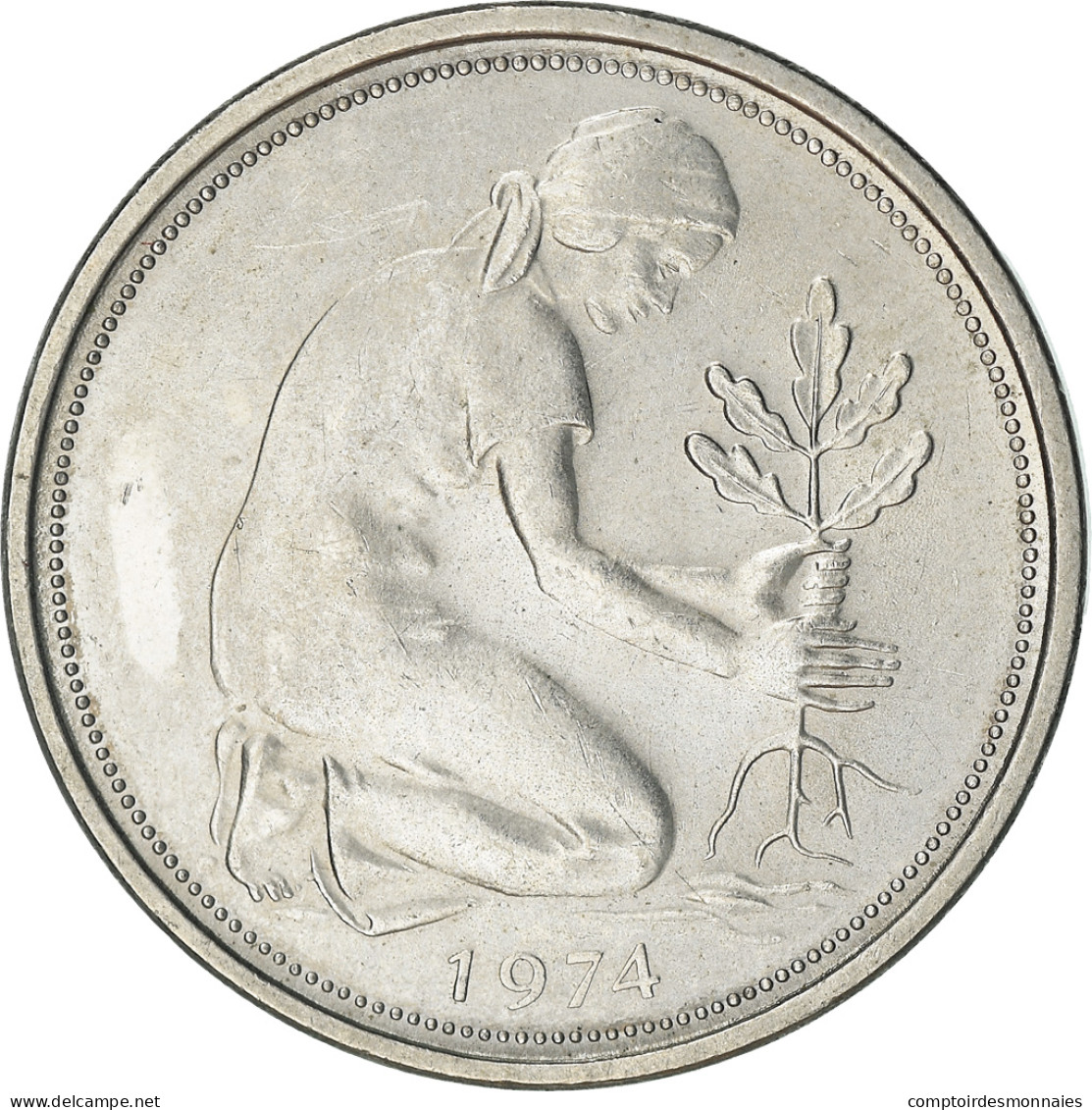 Monnaie, République Fédérale Allemande, 50 Pfennig, 1974, Munich, SUP - 50 Pfennig