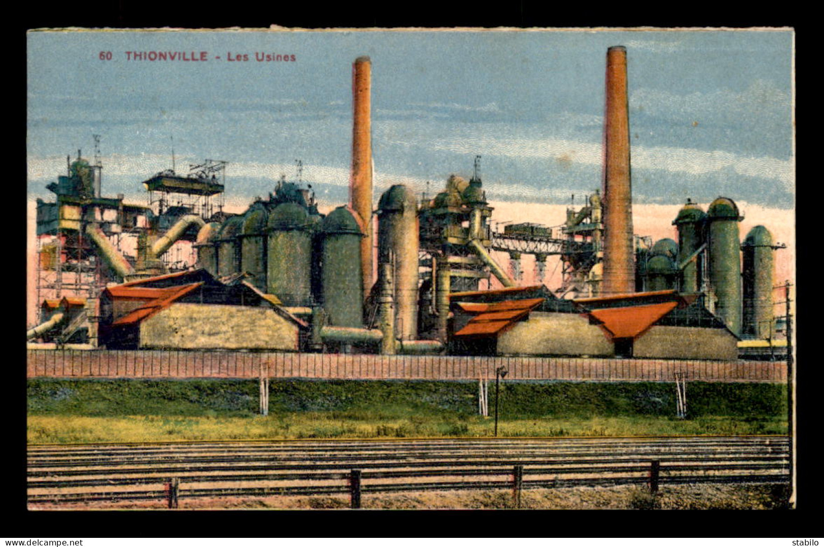 57 - THIONVILLE - LES USINES - CARTE COLORISEE - Thionville