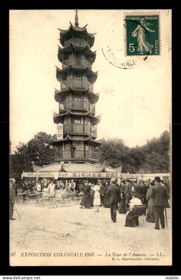 75 - PARIS 12EME - BOIS DE VINCENNES - EXPOSITION COLONIALE 1907 - LA TOUR DE L'ANNAM - Arrondissement: 12