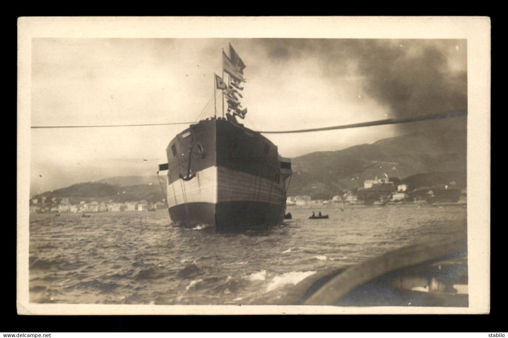 BATEAUX - BATEAU EN REMORQUE - ITALIE - CARTE PHOTO ORIGINALE - Rimorchiatori