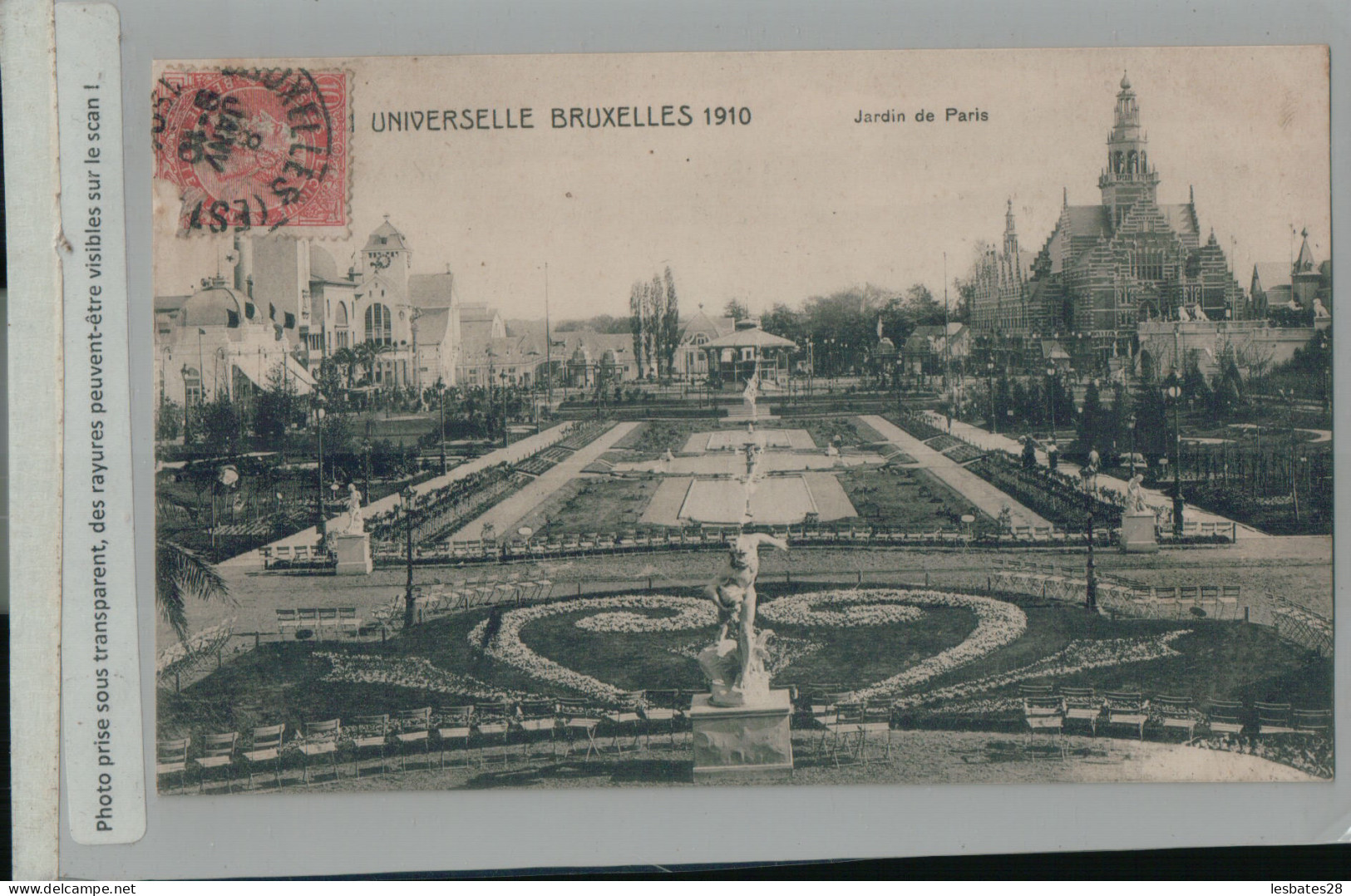 EXPOSITION  UNIVERSELLE BRUXELLES 1910    Jardin De Paris (2024 Avril 355)  - Expositions Universelles