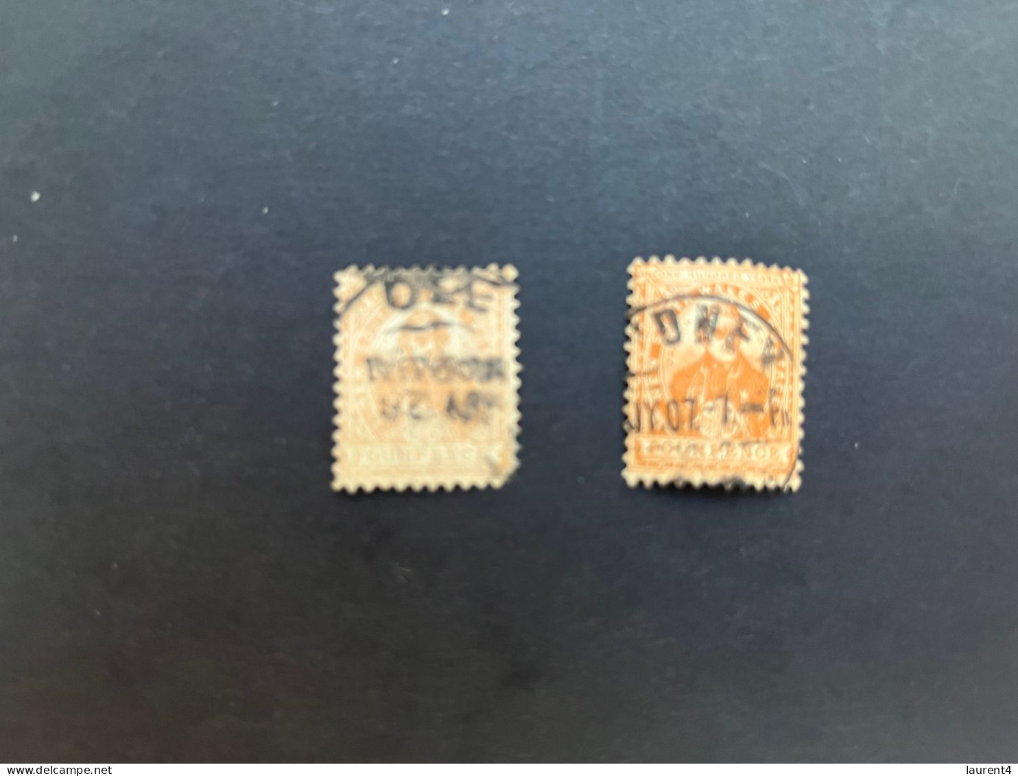 (stamps 7-5-2024) Very Old Australia Stamp - NSW 4 Pence X 2 Stamps - Oblitérés