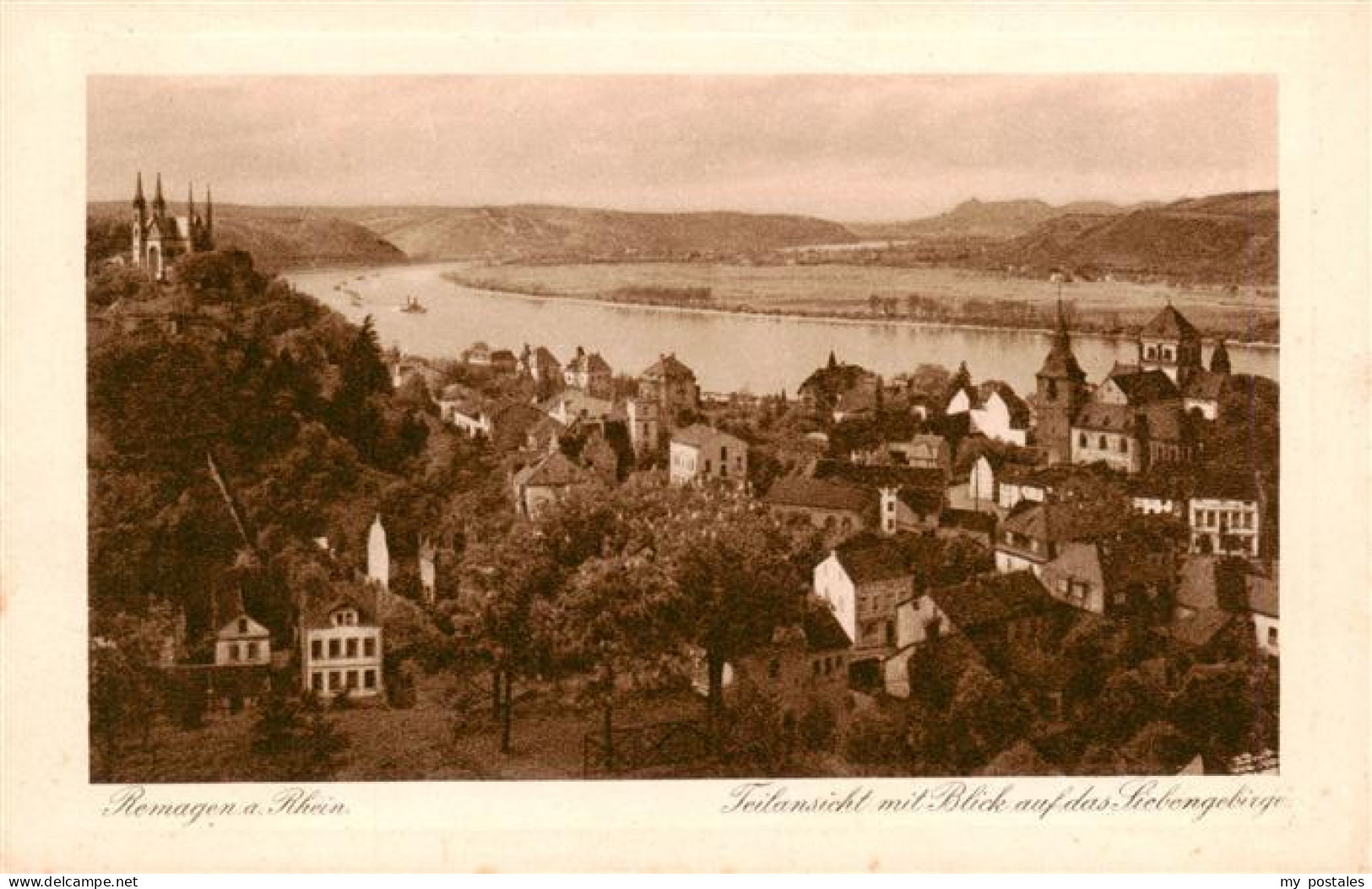 73943777 Remagen_Rheinland-Pfalz Teilansicht Mit Rhein Und Siebengebirge - Remagen