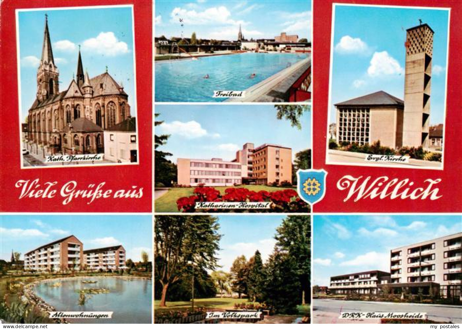 73943611 Willich Kirche Freibad Hospital Altenwohnungen Volkspark DRK-Haus Moosh - Willich