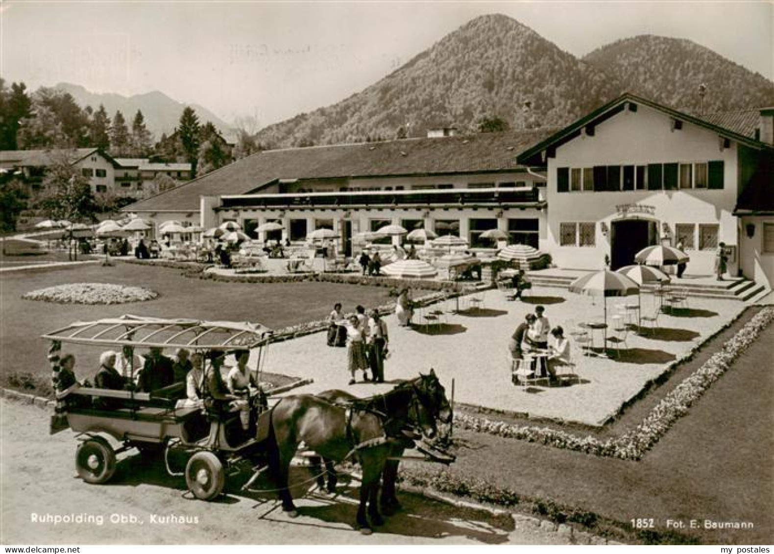 73863759 Ruhpolding Kurhaus Restaurant Terrasse Pferdewagen Ruhpolding - Ruhpolding