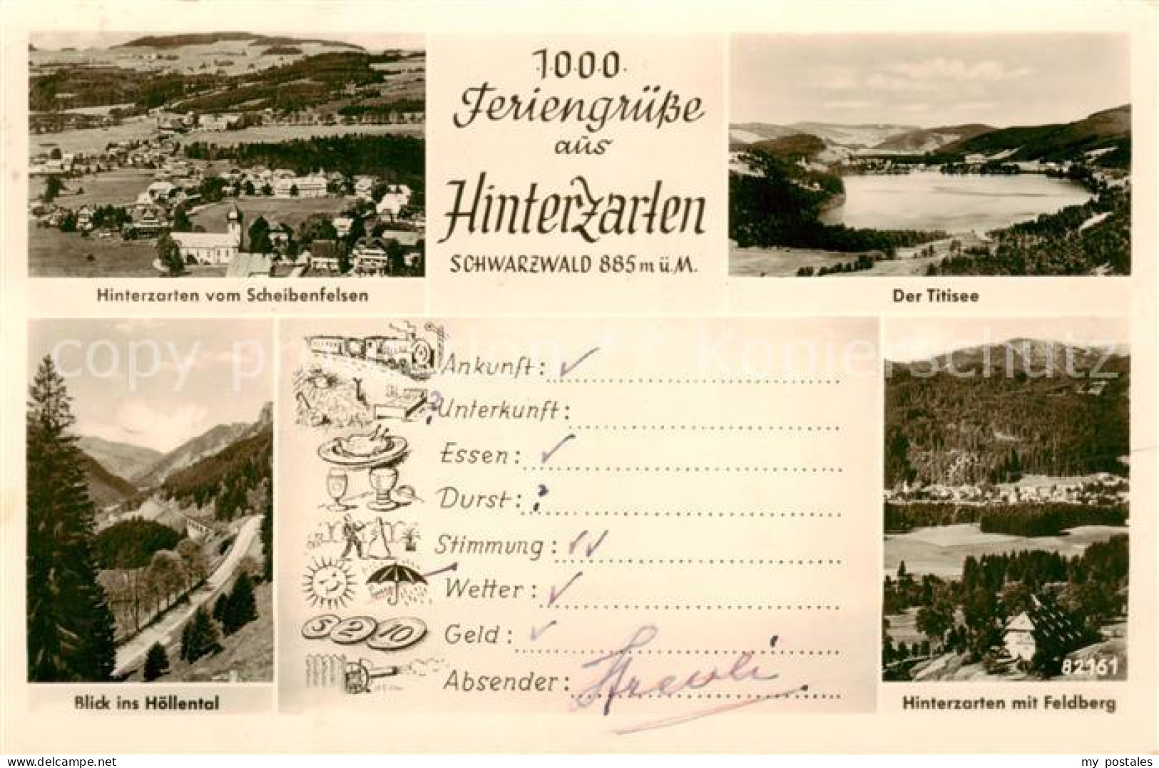 73795183 Hinterzarten Panorama Vom Scheibenfelsen Titisee Blick Ins Hoellental H - Hinterzarten