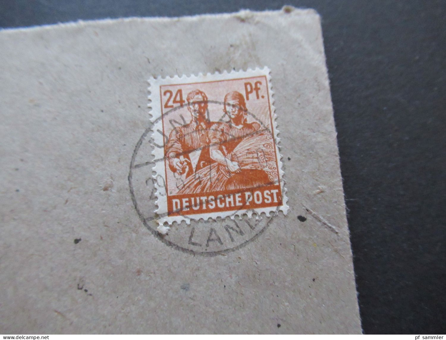 KOntrollrat 1947 Tagesstempel Unna Land Firmenumschlag Metallwarenfabrik Unna Stephani & Paschedag Unna Westf. - Briefe U. Dokumente