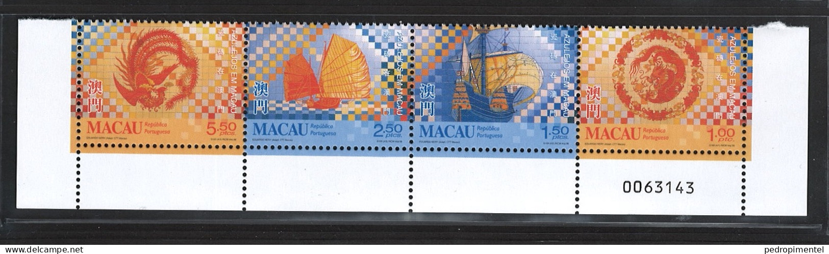 Portugal Macau 1998 "Tiles Of Macau" Condition MNH Mundifil #975-978 - Neufs