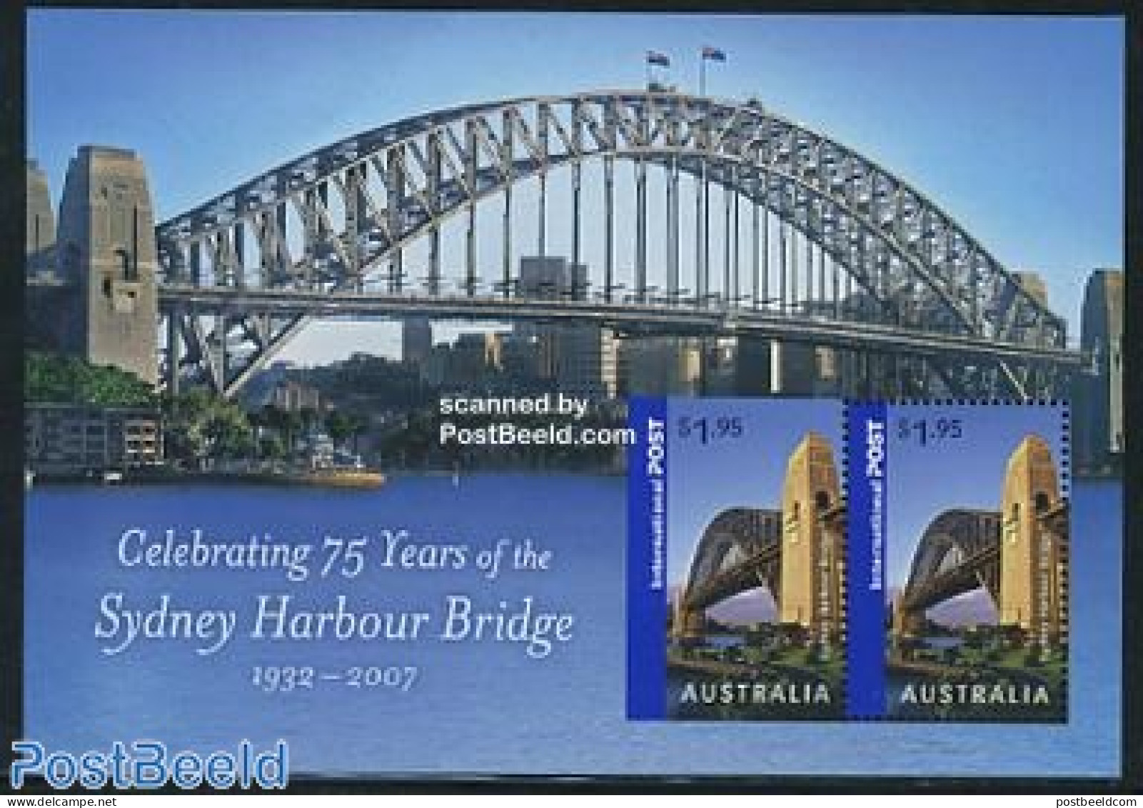 Australia 2007 75 Years Sydney Harbour Bridge S/s, Mint NH, Art - Bridges And Tunnels - Neufs