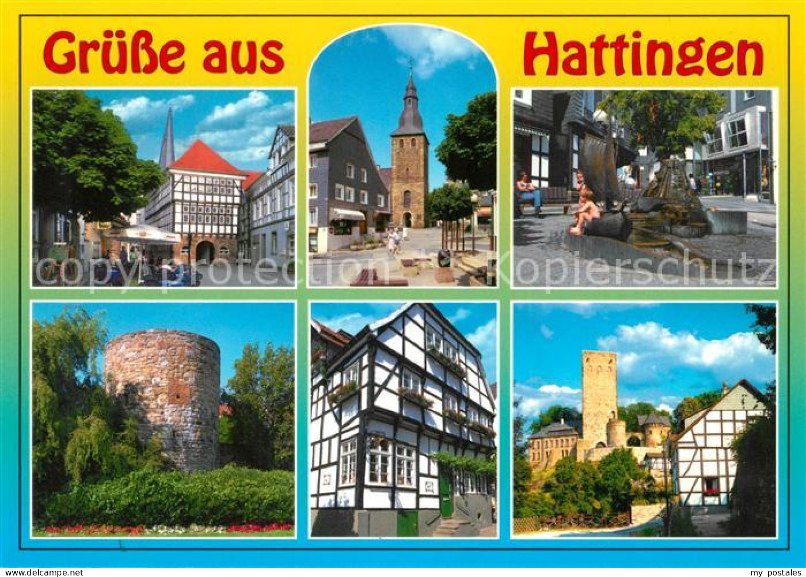 73271104 Hattingen Ruhr Altes Rathaus St Georg Turm Der Stadtmauer Schloss Burg  - Hattingen