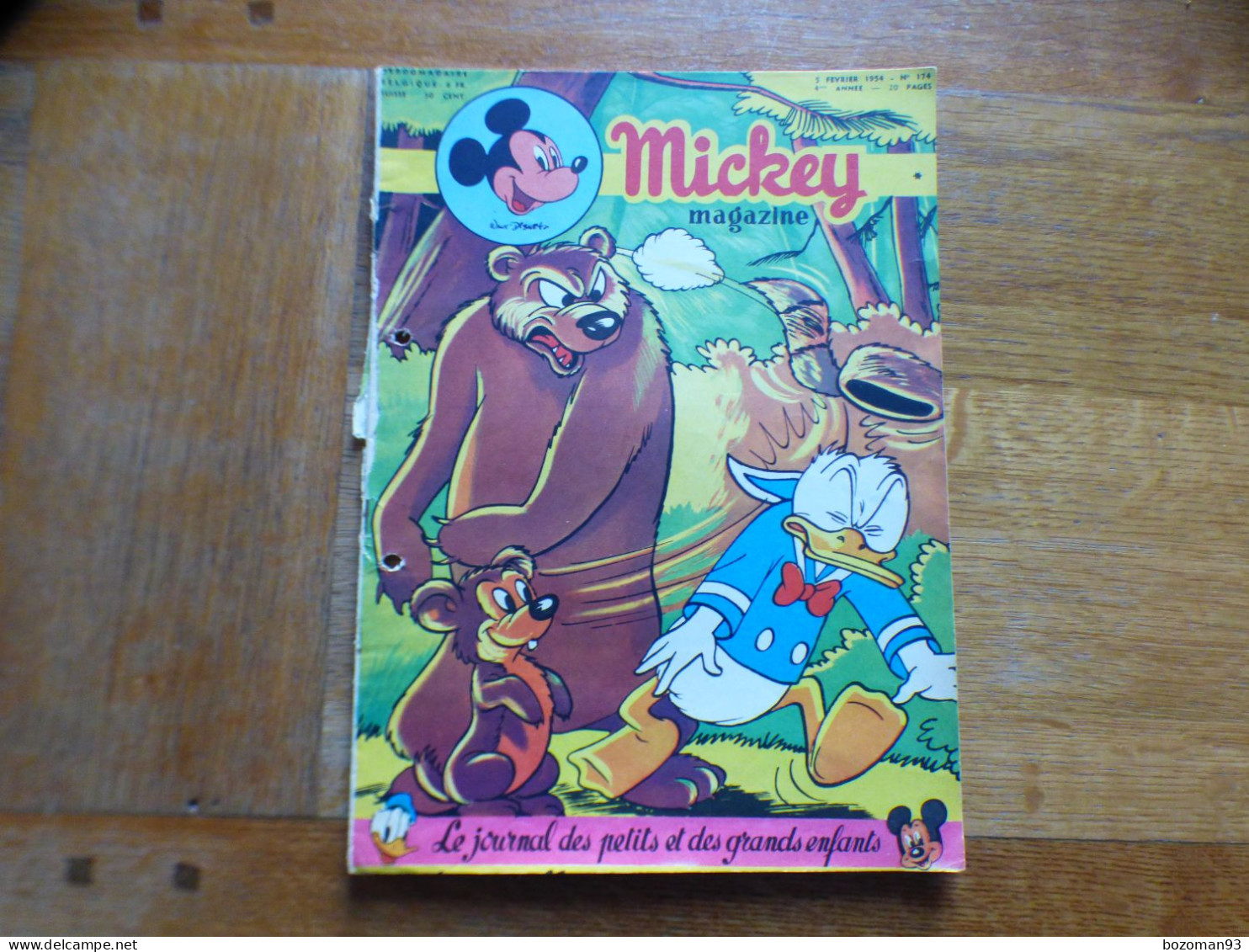 JOURNAL MICKEY BELGE  N° 174 Du  05/02/1954 COVER  DONALD + PETER PAN - Journal De Mickey