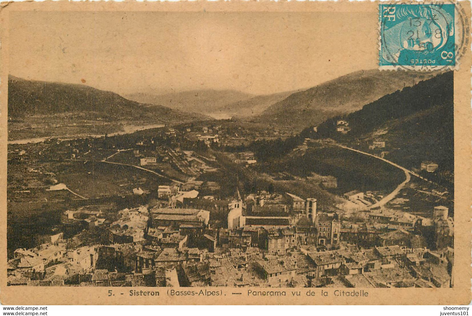 CPA Sisteron-Panorama Vu De La Citadelle-Timbre    L1237 - Sisteron