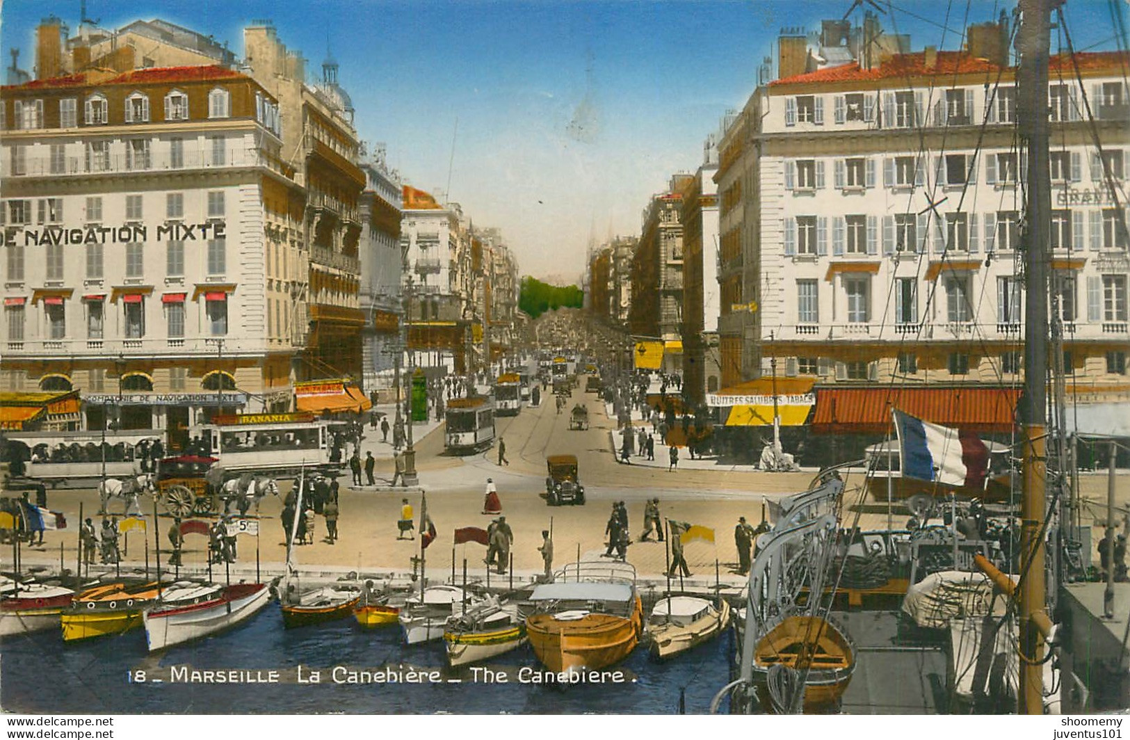 CPA Marseille-La Canebière-18-Timbre    L2280 - Canebière, Stadscentrum