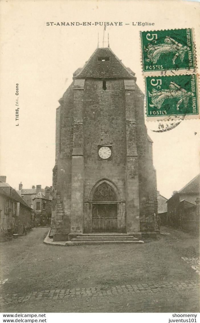 CPA Saint-St Amand En Puisage-L'église-timbre     L2157 - Saint-Amand-en-Puisaye