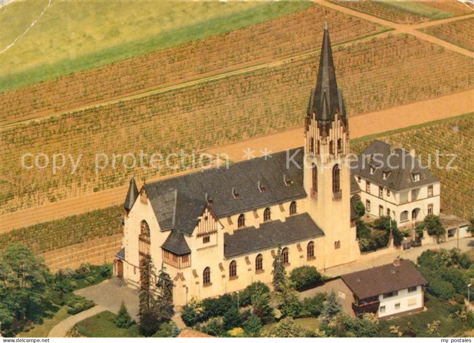 73269570 Horchheim Worms Fliegeraufnahme Heilig Kreuz Kirche Horchheim Worms - Worms