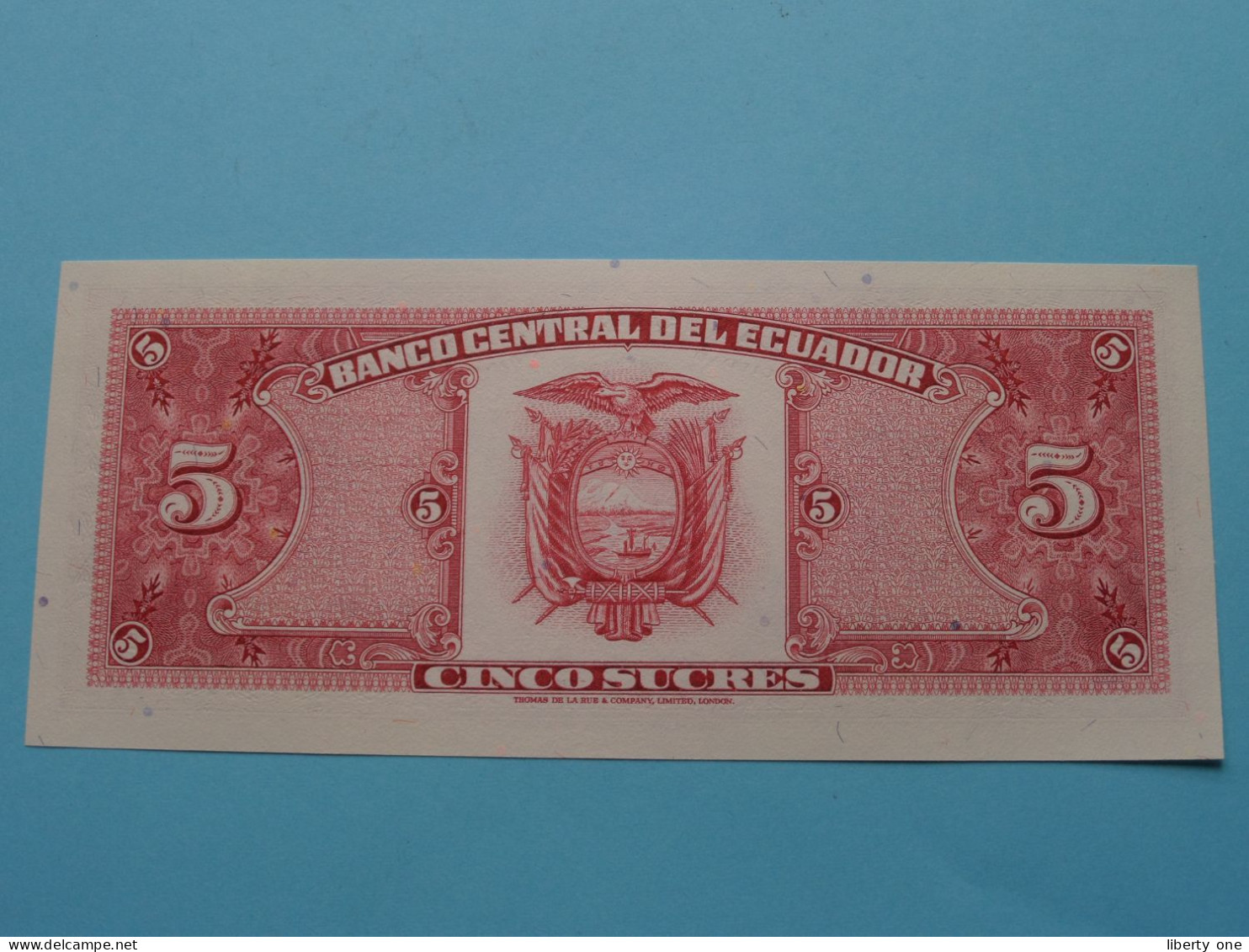 5 - Cinco Sucres ( 00990209 ) Serie IB - 1988 Ecuador ( For Grade, Please See Photo ) UNC ! - Equateur