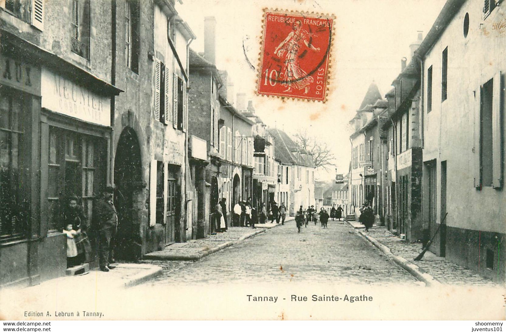 CPA Tannay-Rue Sainte Agathe-Timbre     L1409 - Tannay