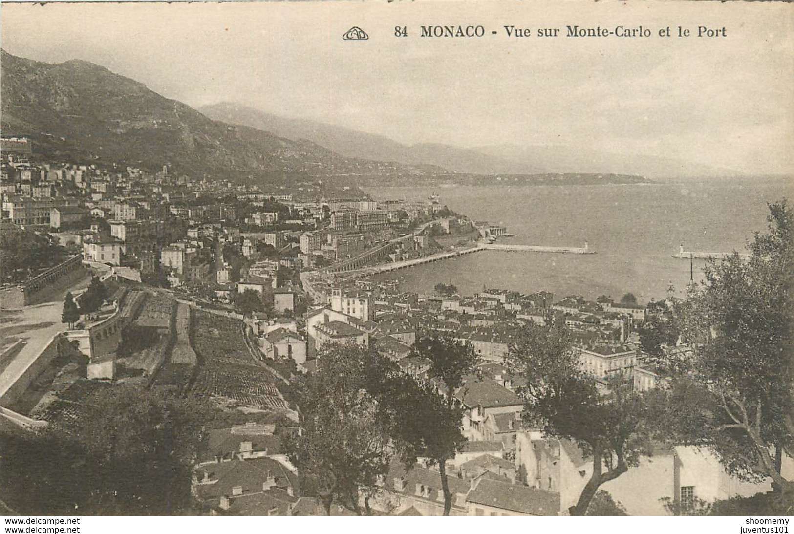 CPA Monaco-Vue Sur Monte Carlo Et Le Port     L1070 - Tarjetas Panorámicas