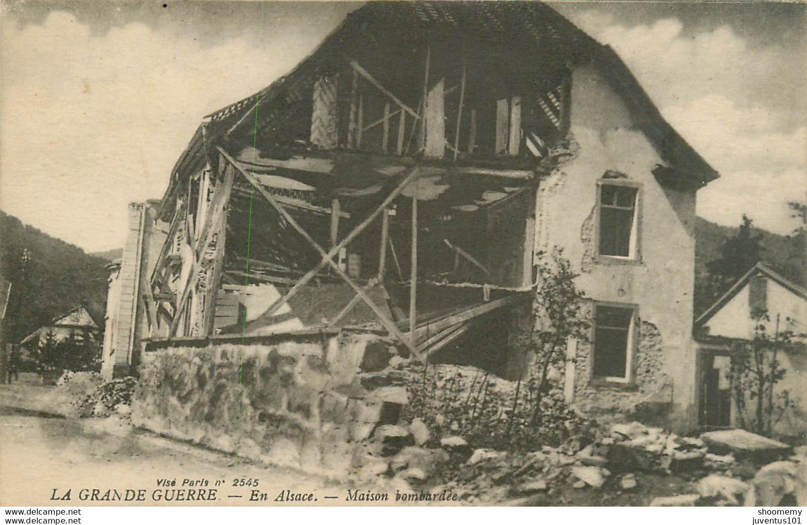 CPA La Grande Guerre-En Alsace-Maison Bombardée    L2050 - Alsace