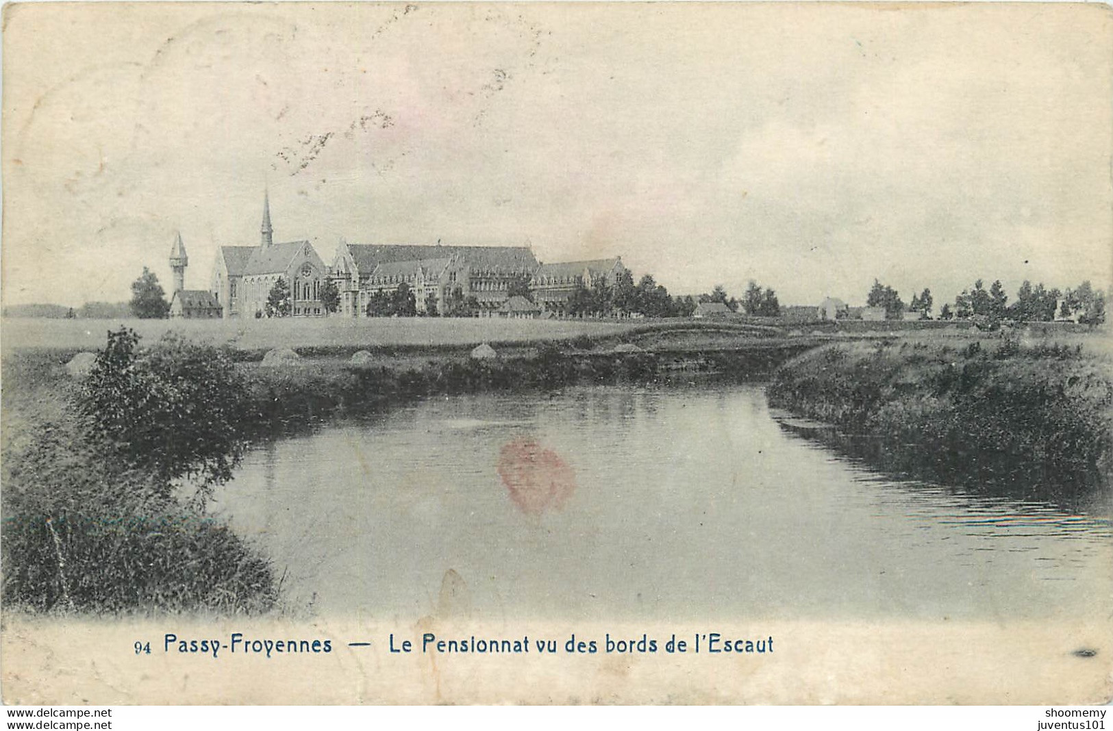 CPA Passy Froyennes-Le Pensionnat Vu Des Bords De L'Escaut    L1160 - Tournai