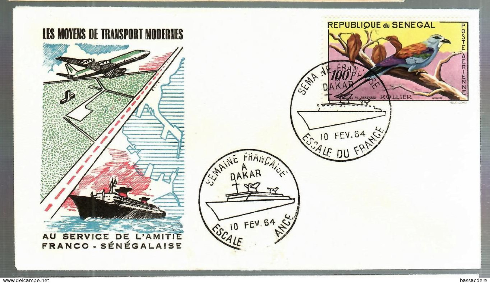 80166 -  Le FRANCE à  DAKAR - Poste Maritime