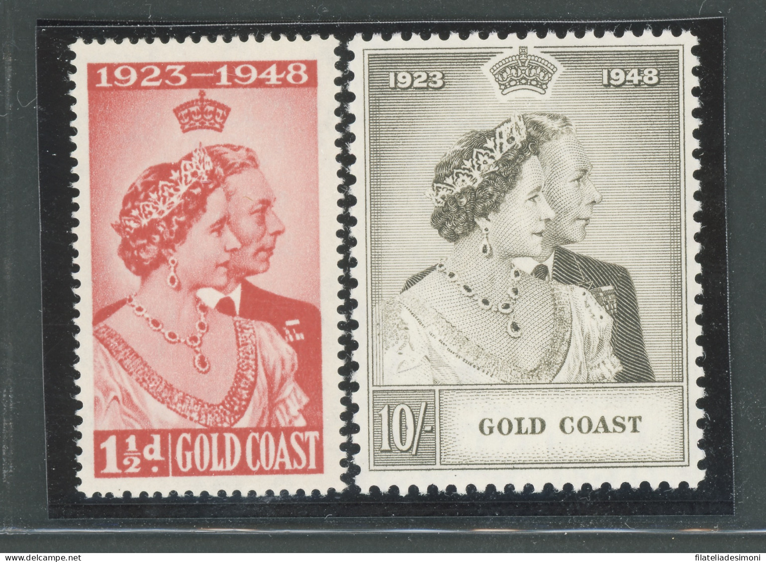 1948 Gold Coast - Stanley Gibbons N. 147-48 - Elisabetta II - Royal Silver Wedding - MNH** - Andere & Zonder Classificatie