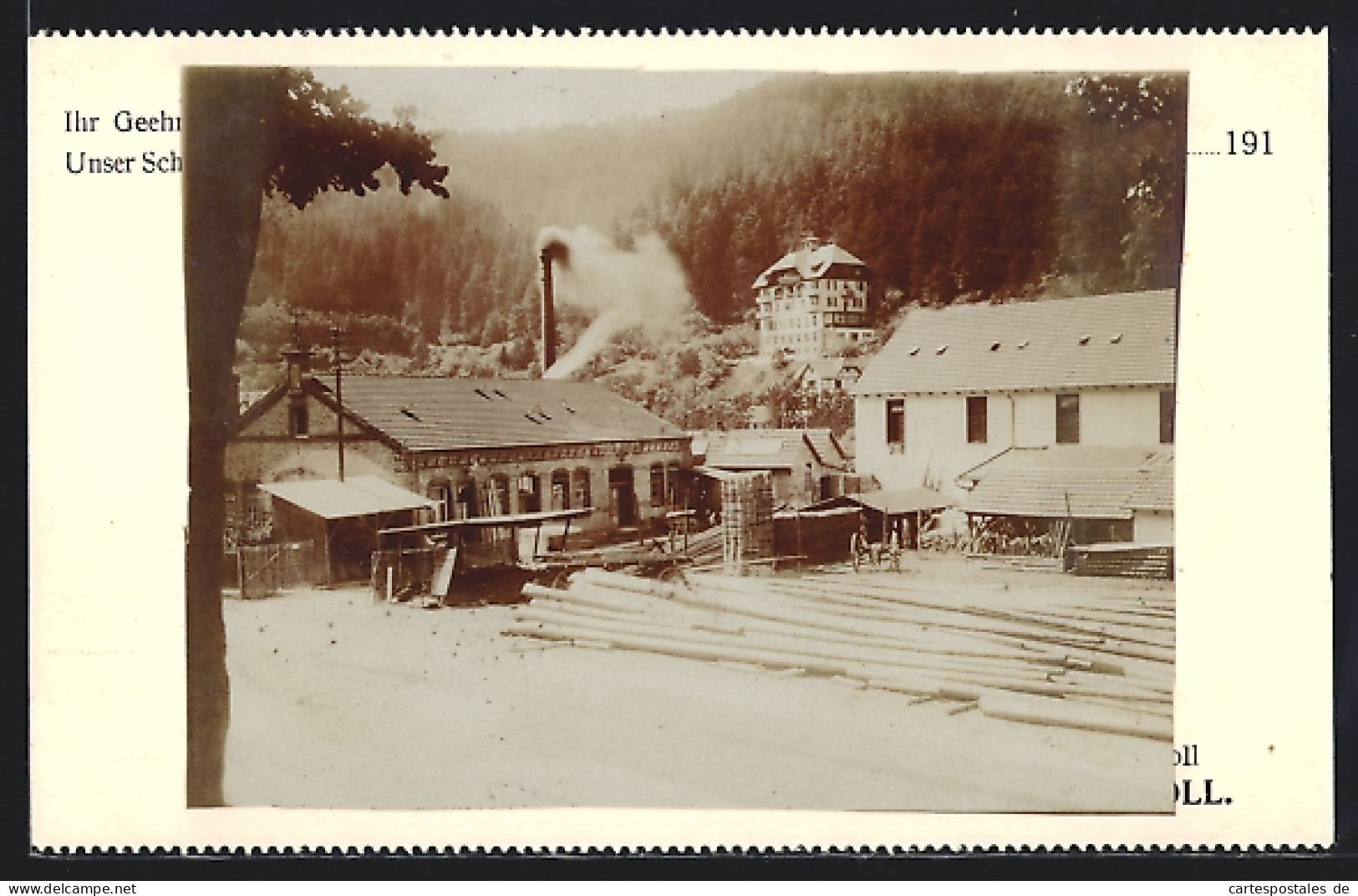 AK Calw /Württ., Firma Blank & Stoll, Aufgeklebtes Foto  - Calw