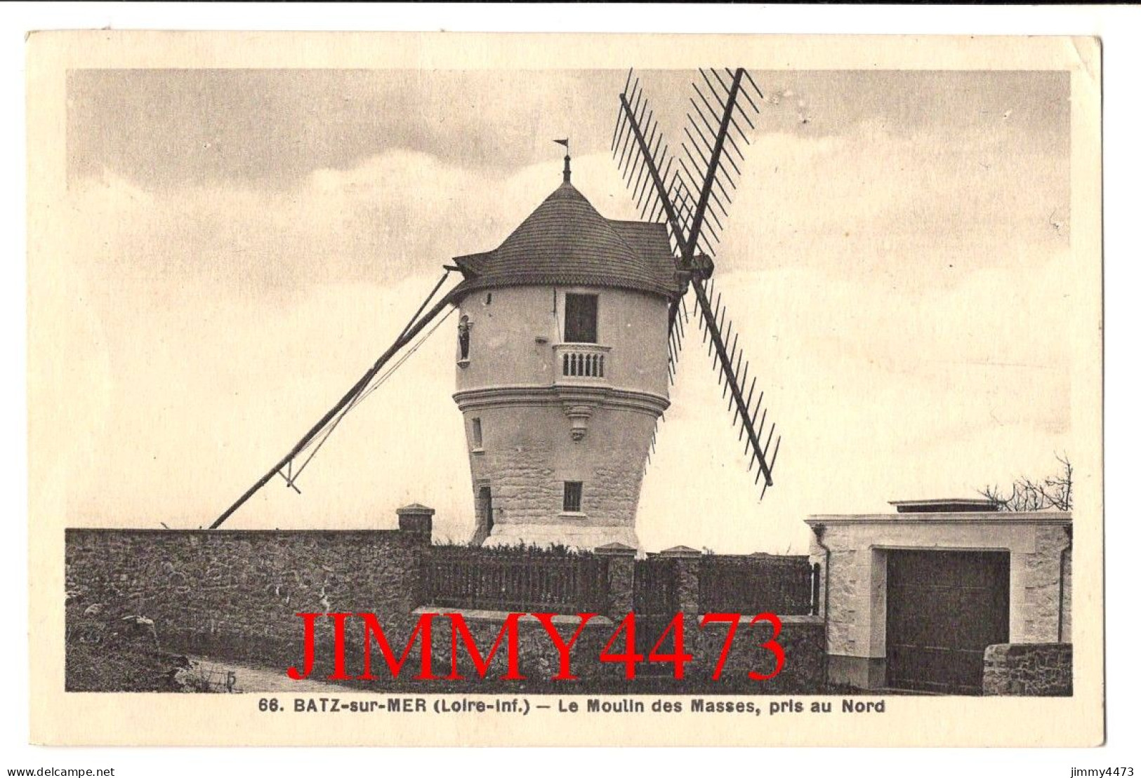 CPA - BATZ-sur-MER En 1938 (Loire-Inf.) Le Moulin Des Masses, Pris Au Nord - N° 68 - Edit. F. Chapeau Nantes - Batz-sur-Mer (Bourg De B.)