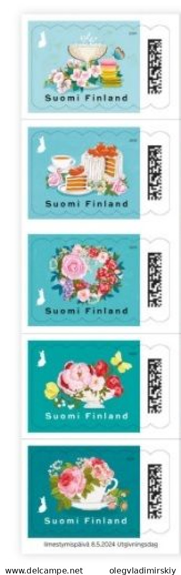 Finland Finnland Finlande 2024 Time For Celebration ! Set Of 5 Greeting Stamps In Strip MNH - Ungebraucht