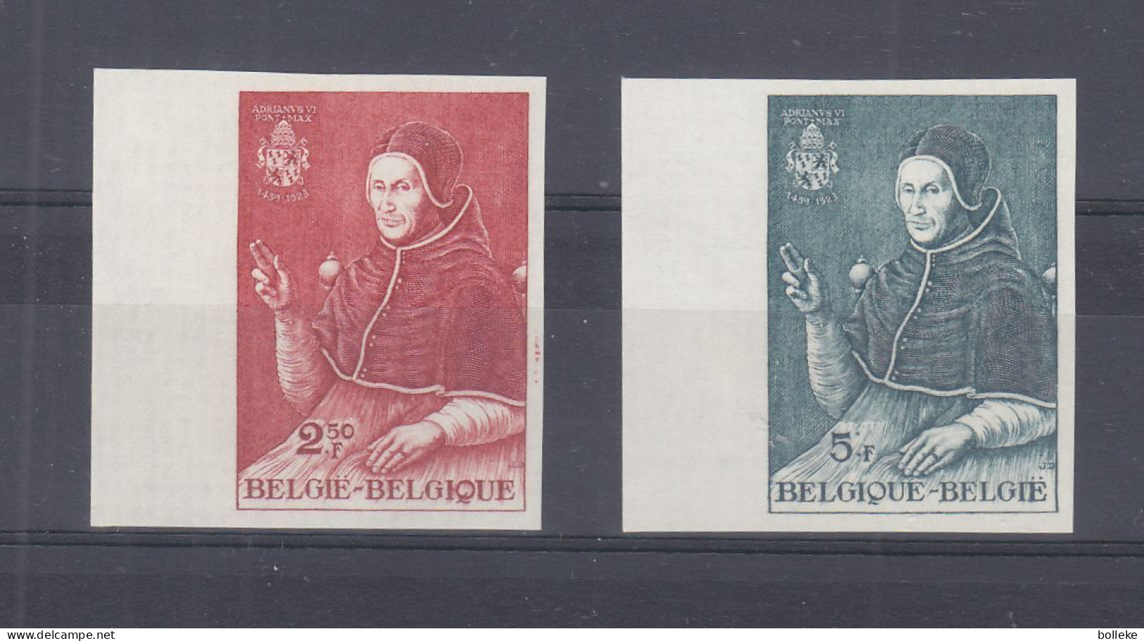 Belgique - COB 1109 / 10 - NON Dentelés - Tirage 240 - Pape Adrianus VI - - 1961-1980