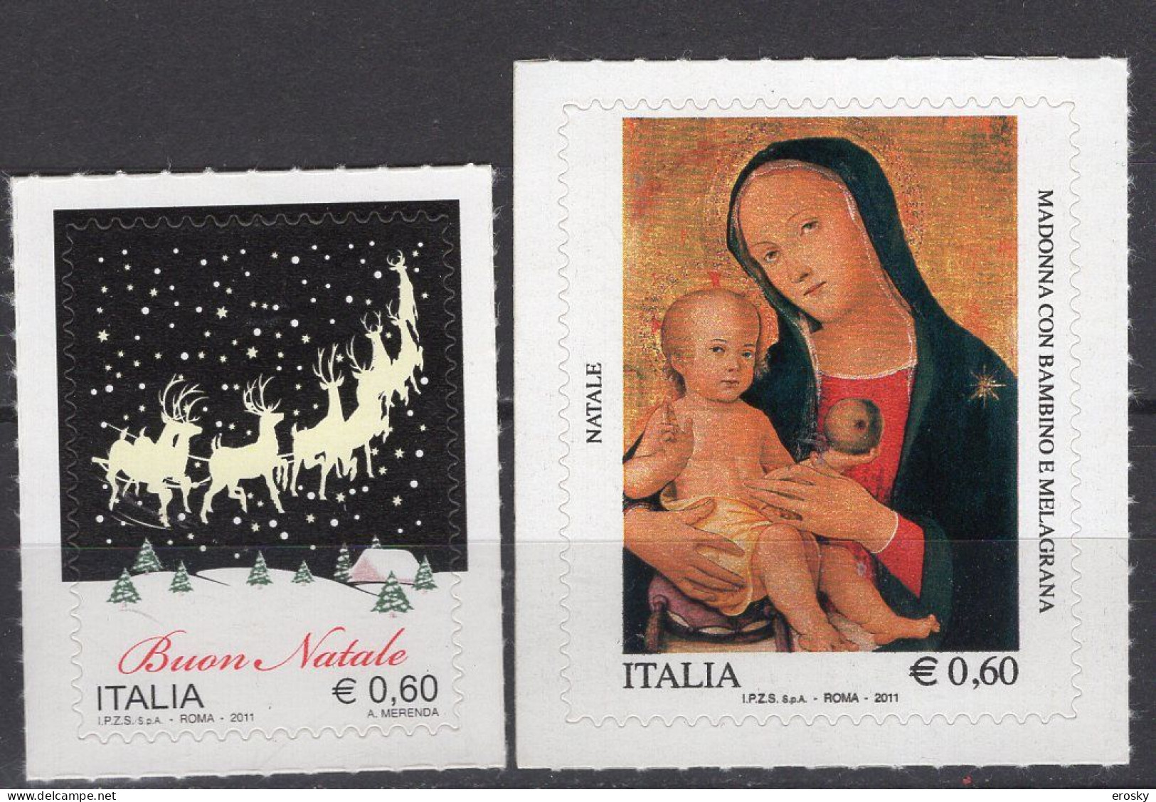 Y2104 - ITALIA ITALIE Unificato N°3343/44 ** NOEL - 2011-20: Ungebraucht