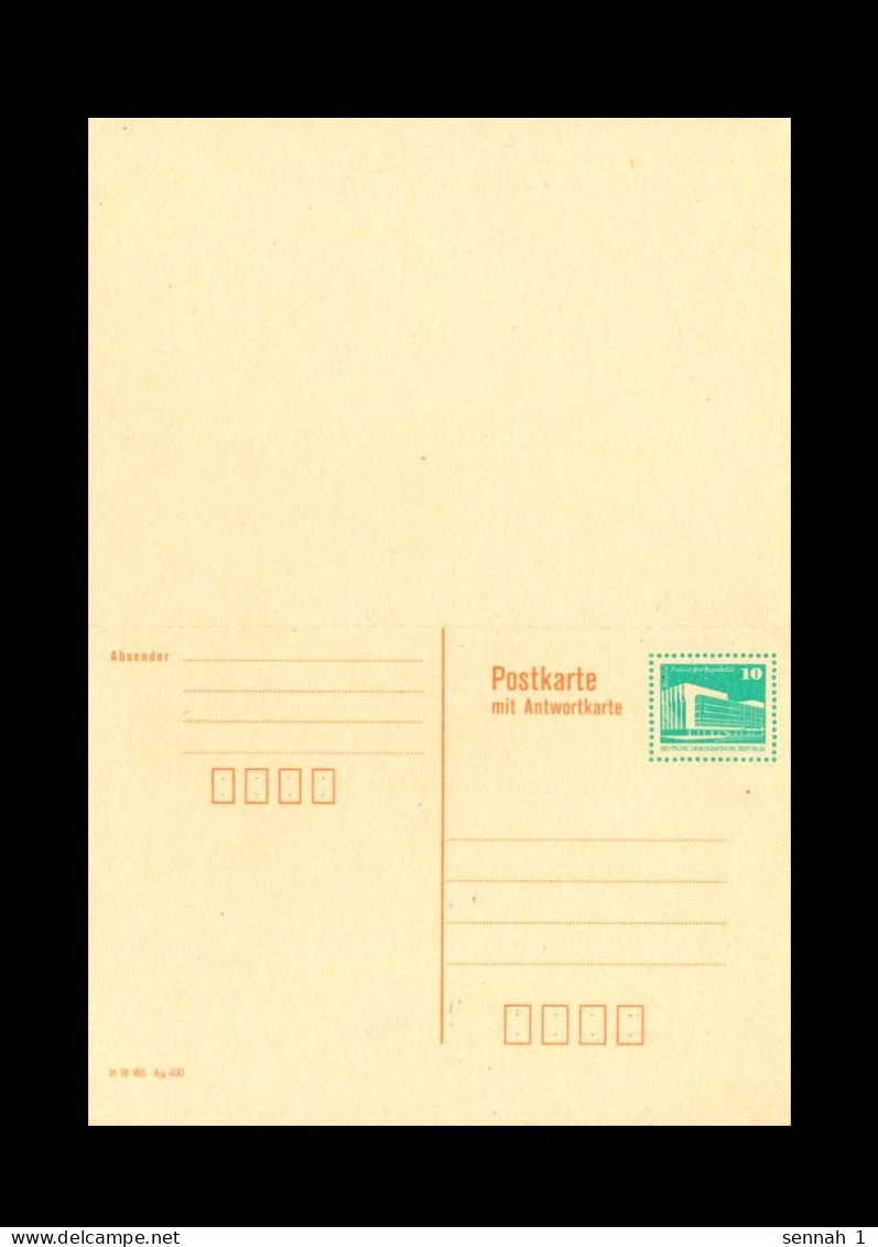 DDR / East-Germany: Postkarte Mit Antwort 'Palast Der Republik' / Postal Stationery With Replay Card, 1990, Mi. P90 Oo - Postkarten - Ungebraucht