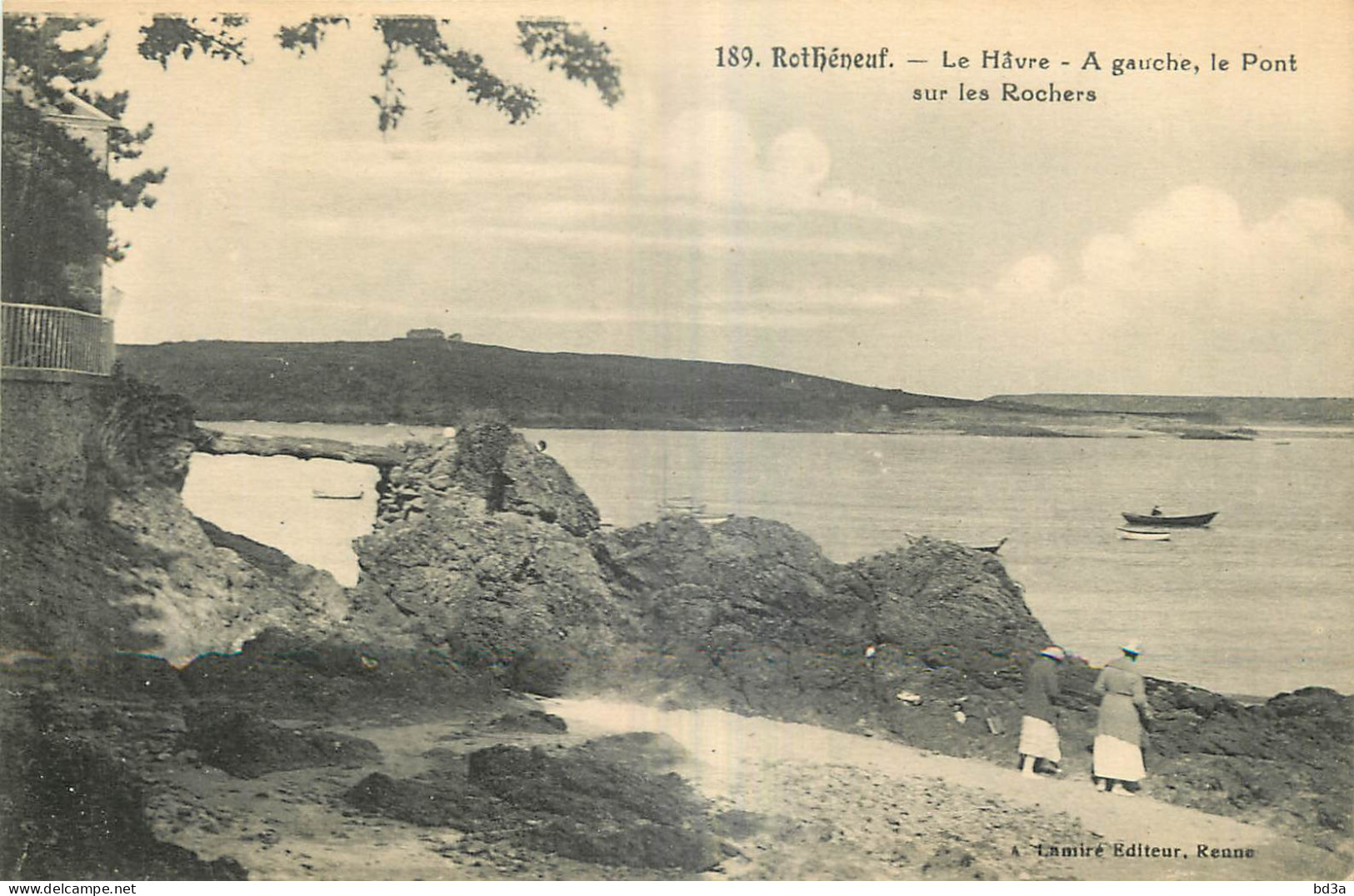 35 - ROTHENEUF - LE HAVRE - A GAUCHE LE PONT SUR LES ROCHERS - A. Lamiré éditeur Rennes - 189 - Rotheneuf