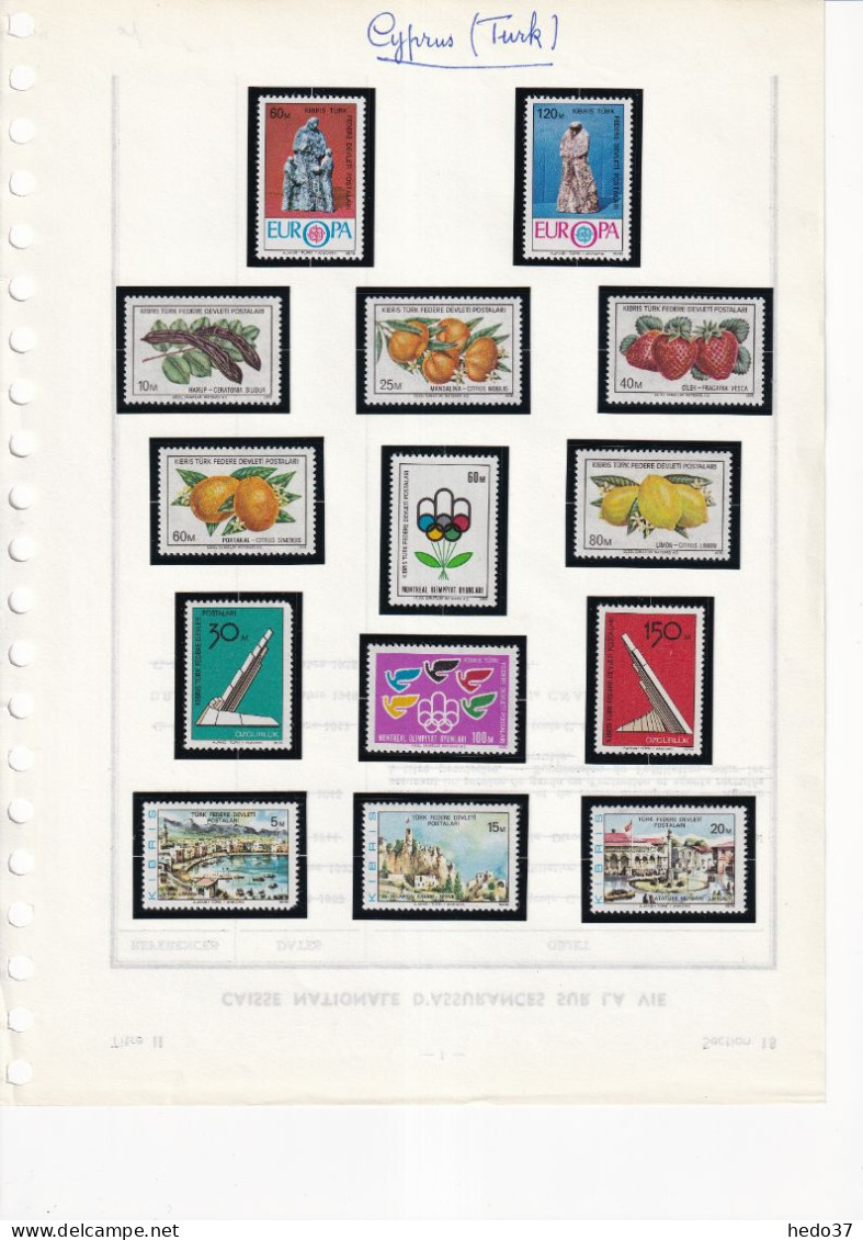 Chypre Turc - Collection 1975/1989 - Neufs ** Sans Charnière - Cote Yvert  300 € - TB - Unused Stamps