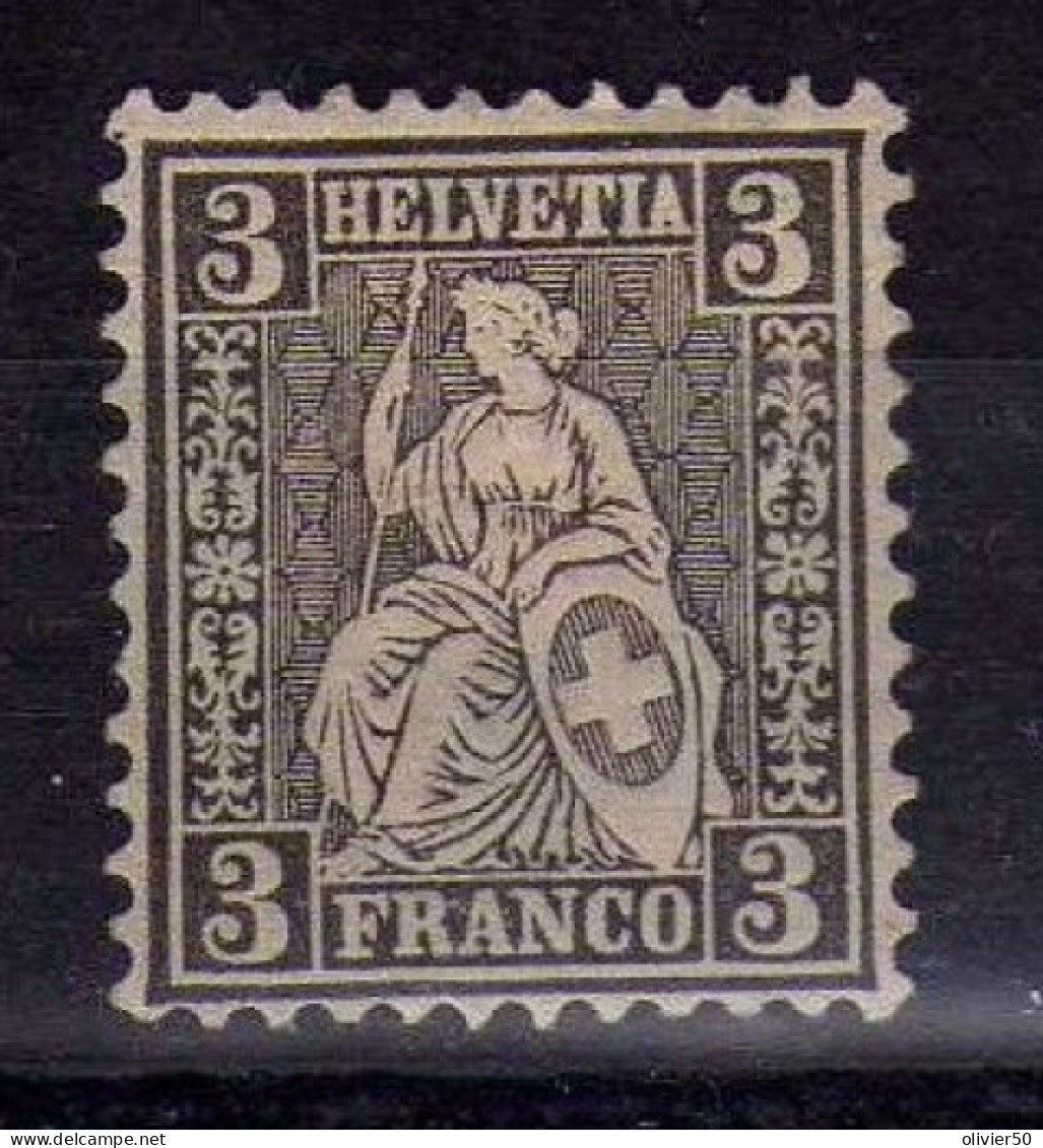 Suisse - (1862) - 3 C.   Helvetia Assise - Neufs* - MH - Neufs