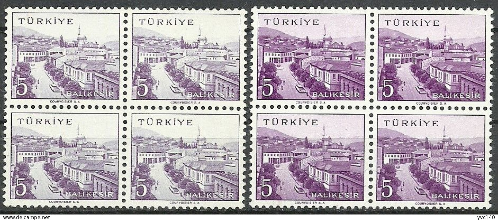 Turkey; 1958 Cities "Balikesir", Color Tone ERROR MNH** - Nuovi